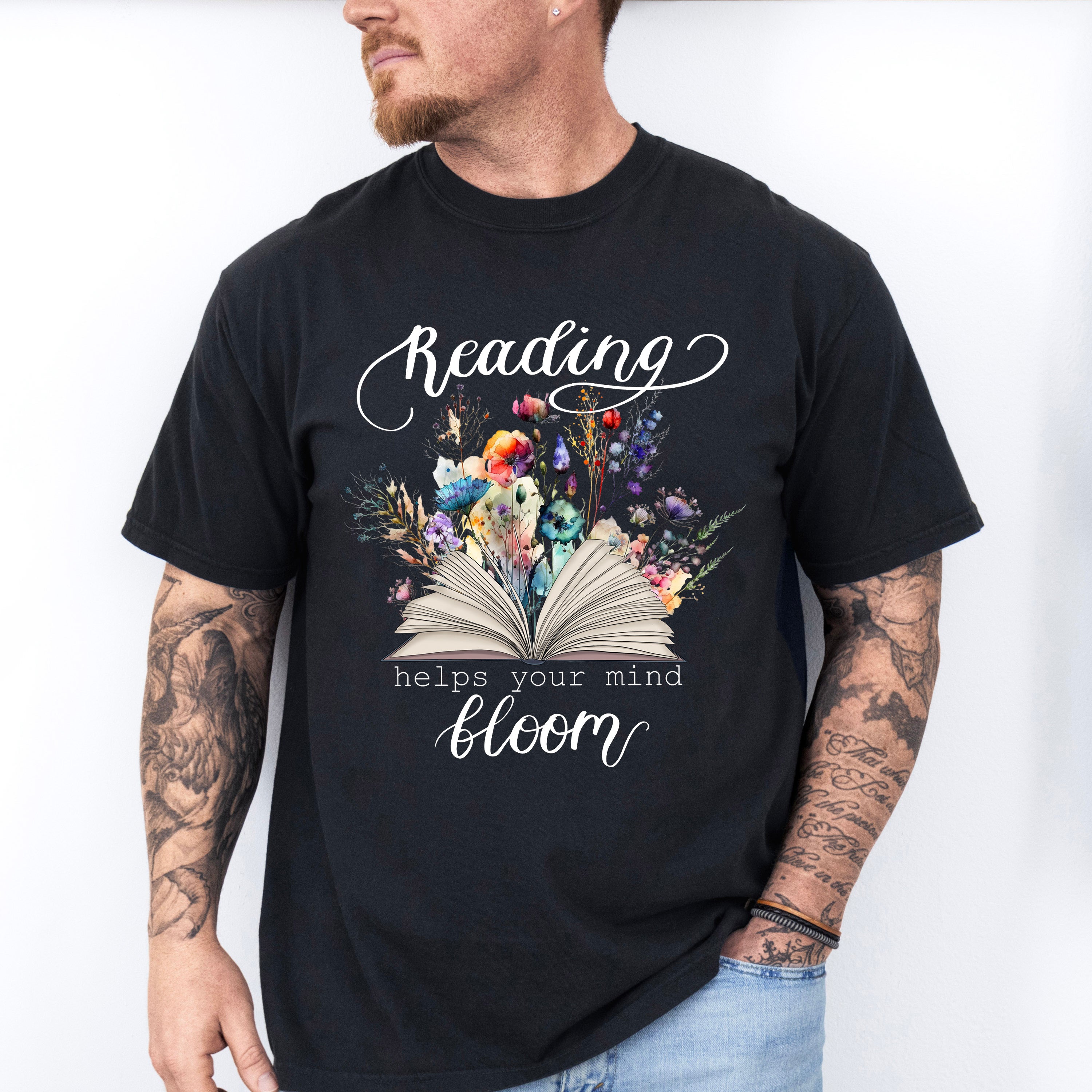 Helps Your Mind Bloom - Reading Unisex Crewneck T-Shirt Sweatshirt Hoodie