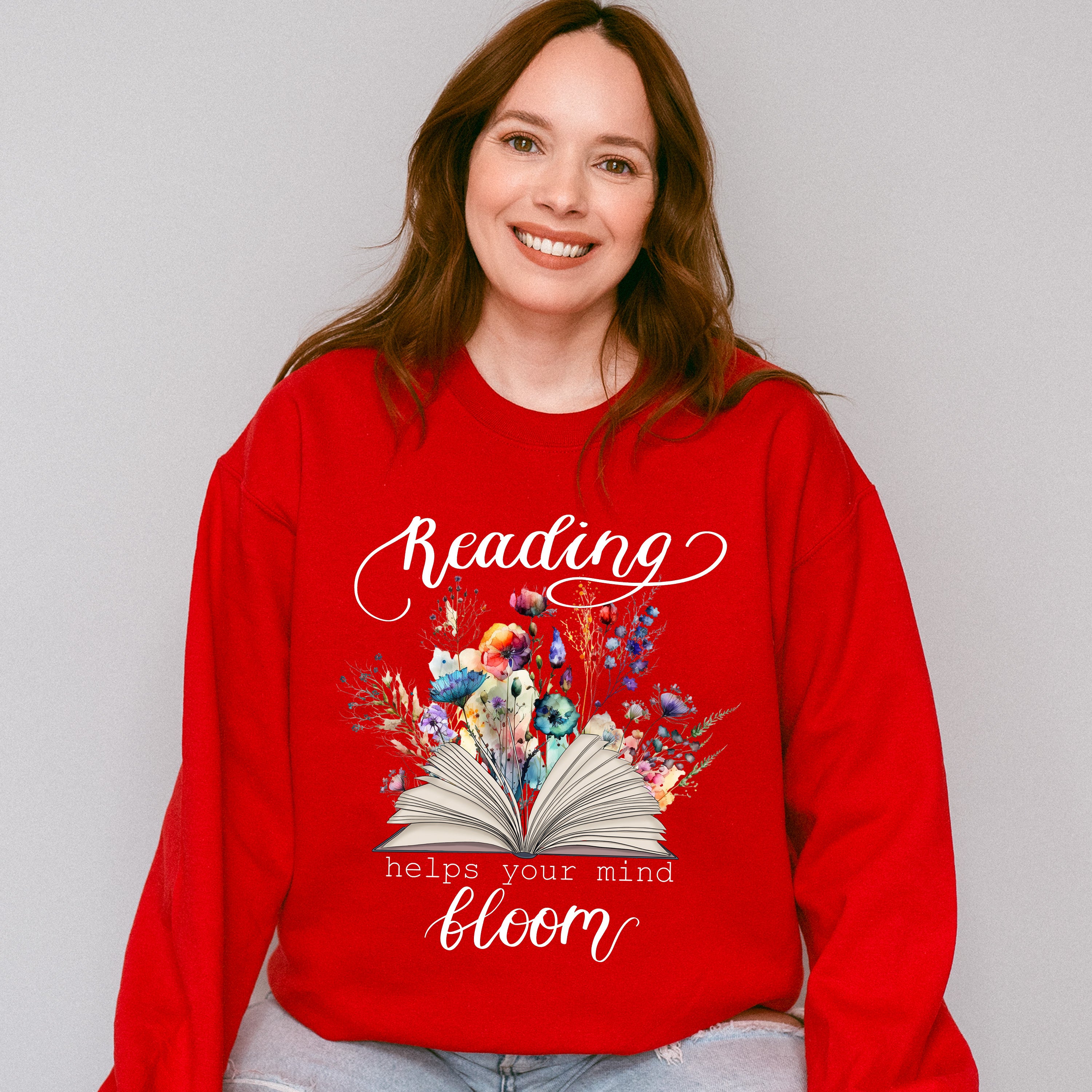Helps Your Mind Bloom - Reading Unisex Crewneck T-Shirt Sweatshirt Hoodie