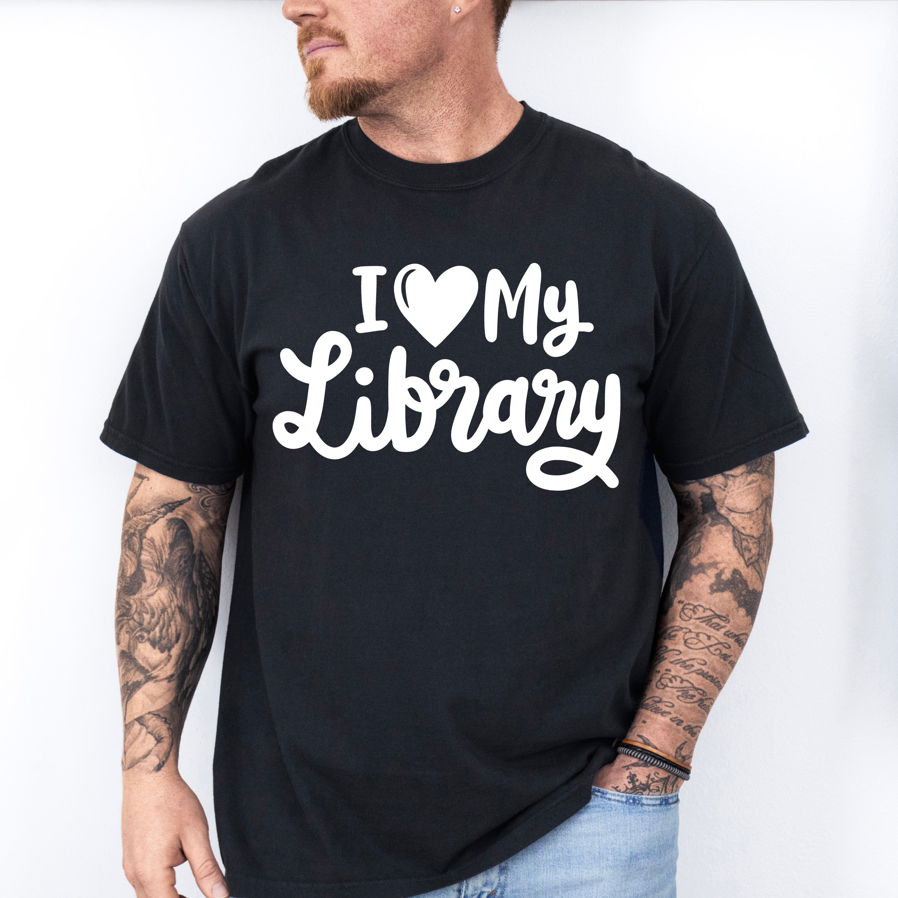 I Love My Library - Reading Unisex Crewneck T-Shirt Sweatshirt Hoodie