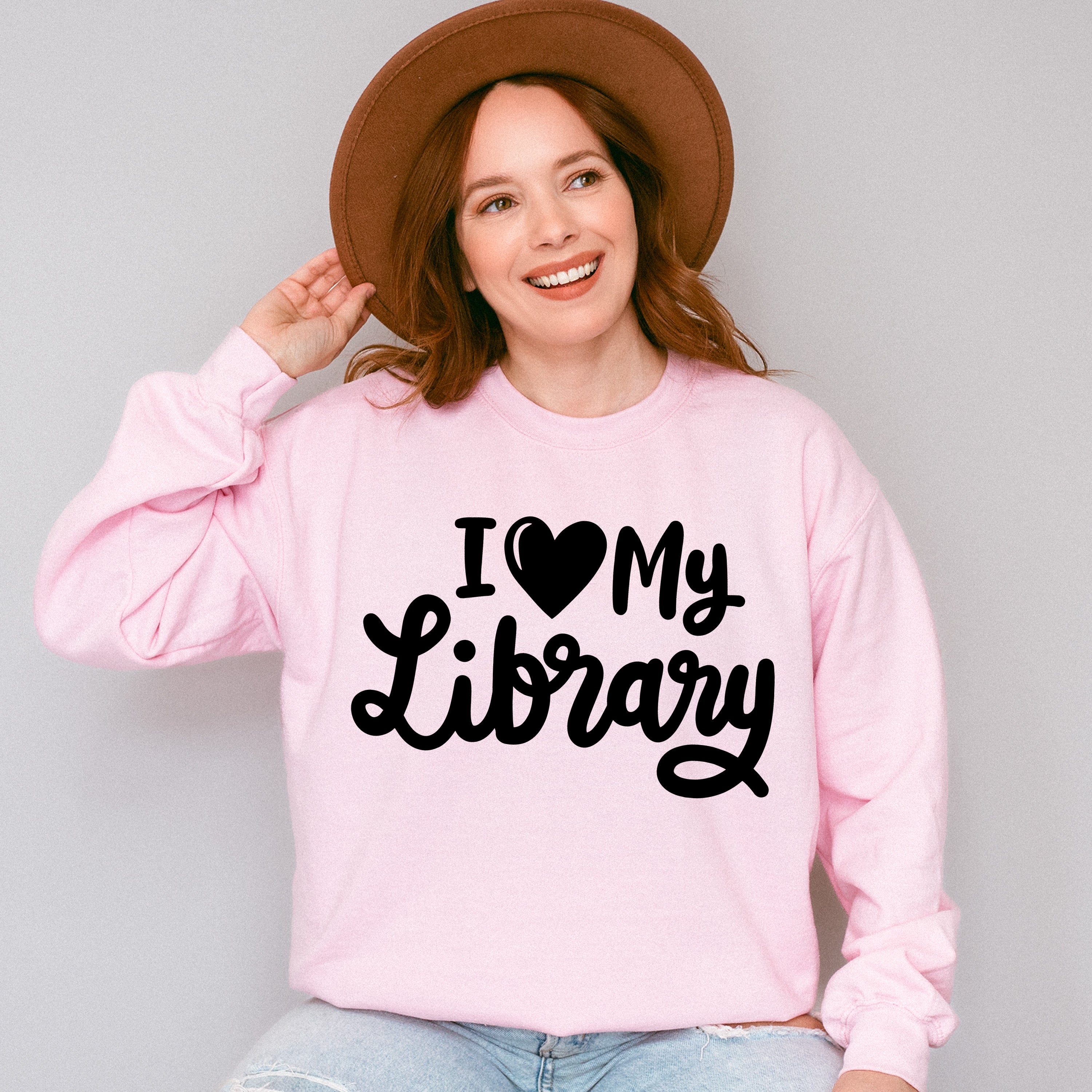 I Love My Library - Reading Unisex Crewneck T-Shirt Sweatshirt Hoodie