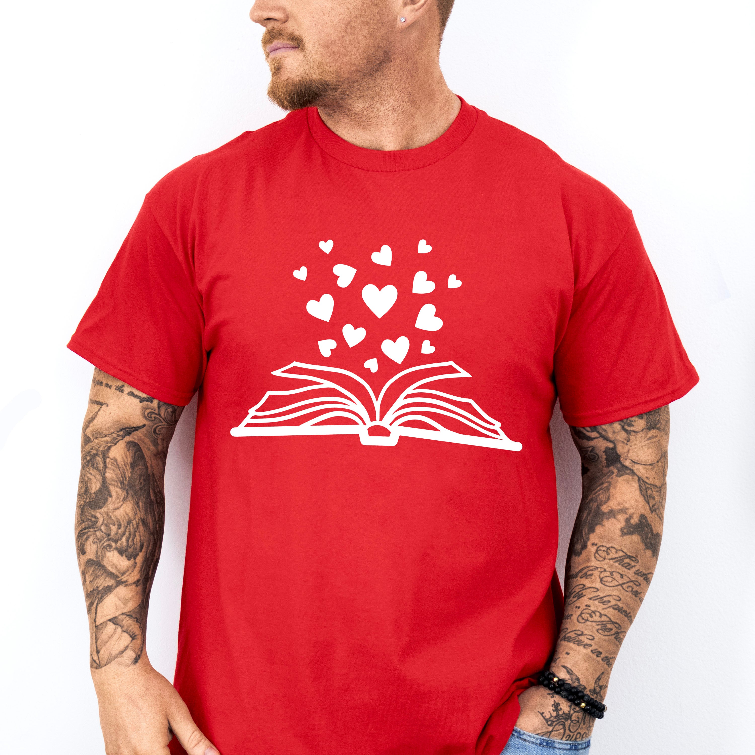 Book Heart Design - Reading Unisex Crewneck T-Shirt Sweatshirt Hoodie