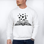 Book Heart Design - Reading Unisex Crewneck T-Shirt Sweatshirt Hoodie