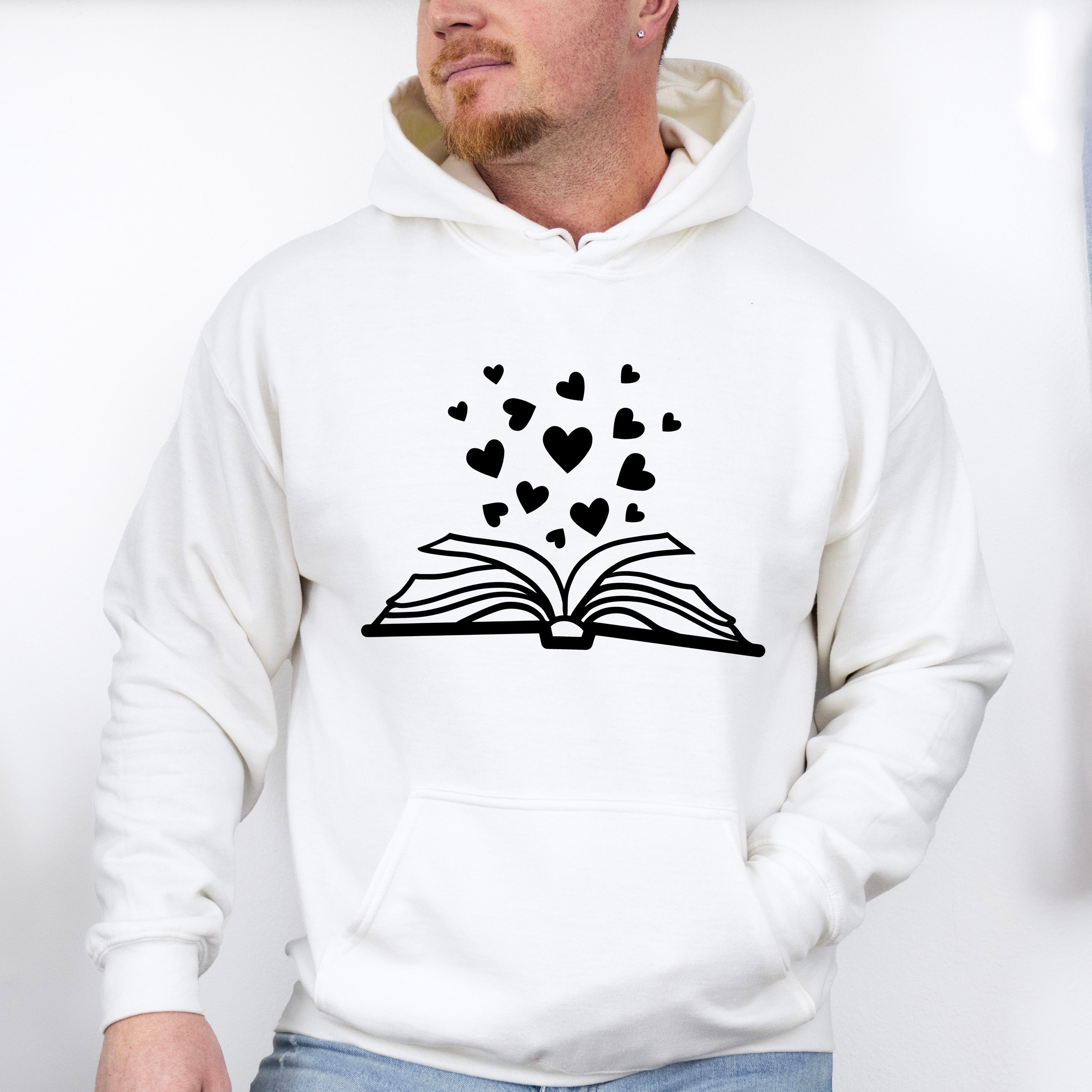 Book Heart Design - Reading Unisex Crewneck T-Shirt Sweatshirt Hoodie
