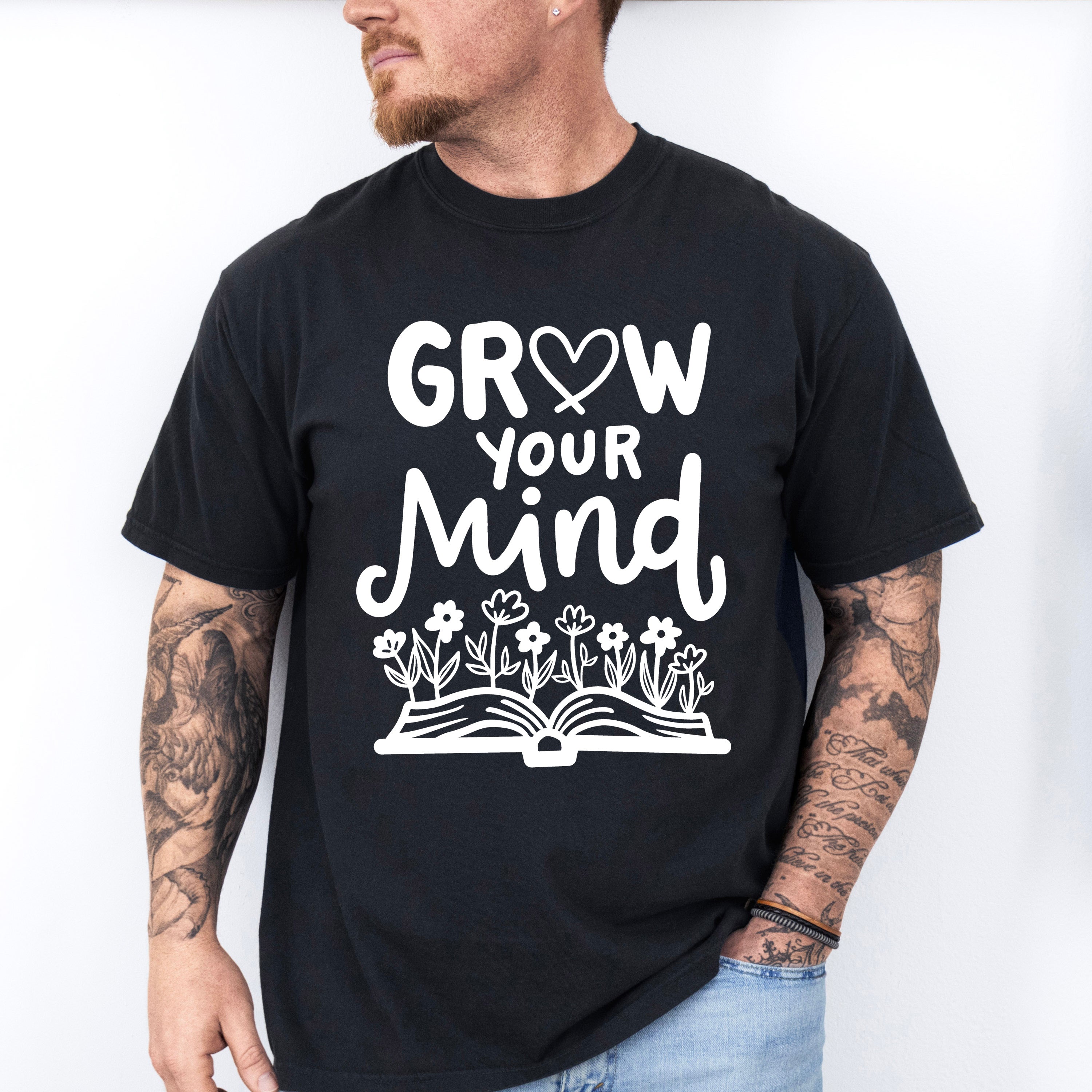 Grow Your Mind - Reading Unisex Crewneck T-Shirt Sweatshirt Hoodie