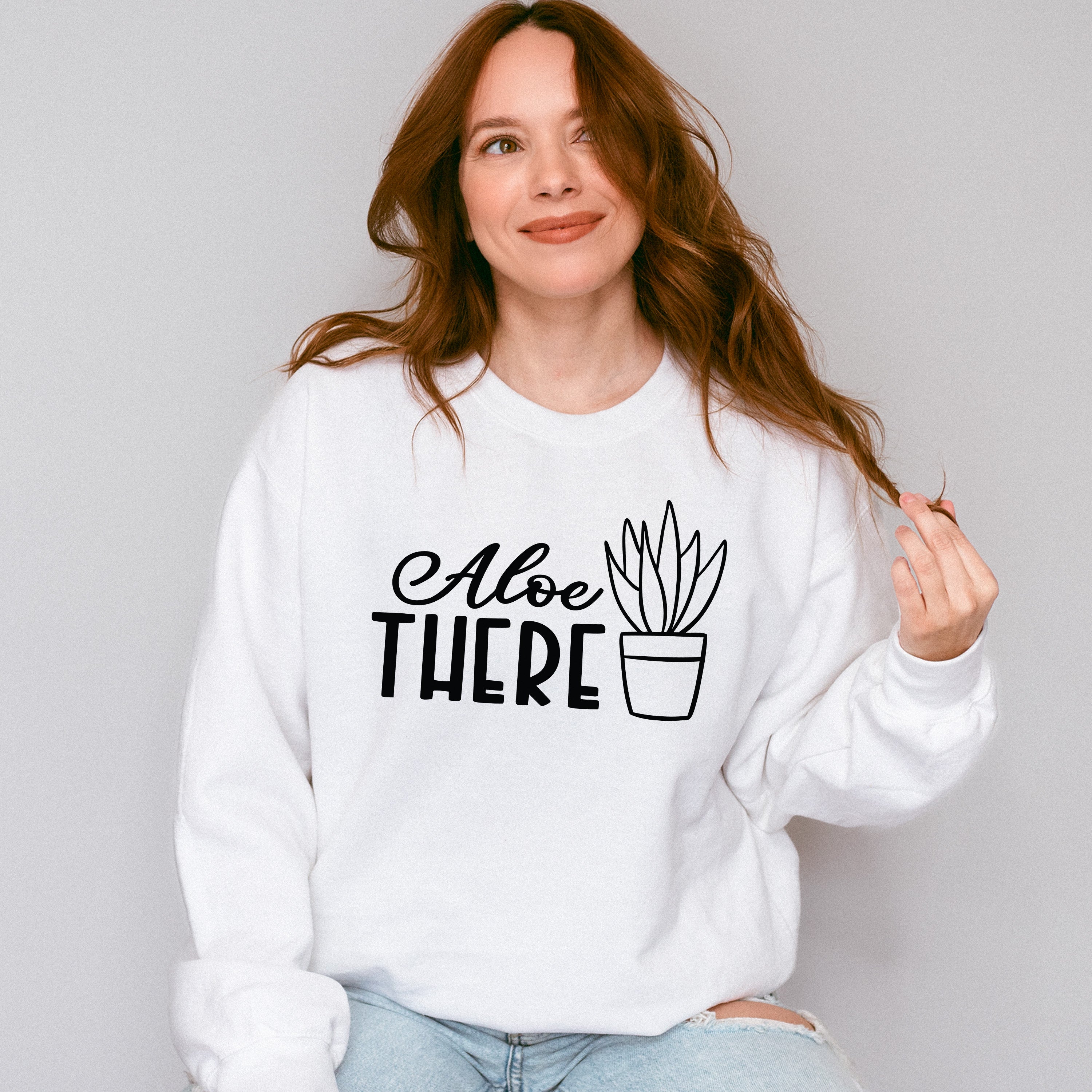 Aloe There - Plants Unisex Crewneck T-Shirt Sweatshirt Hoodie