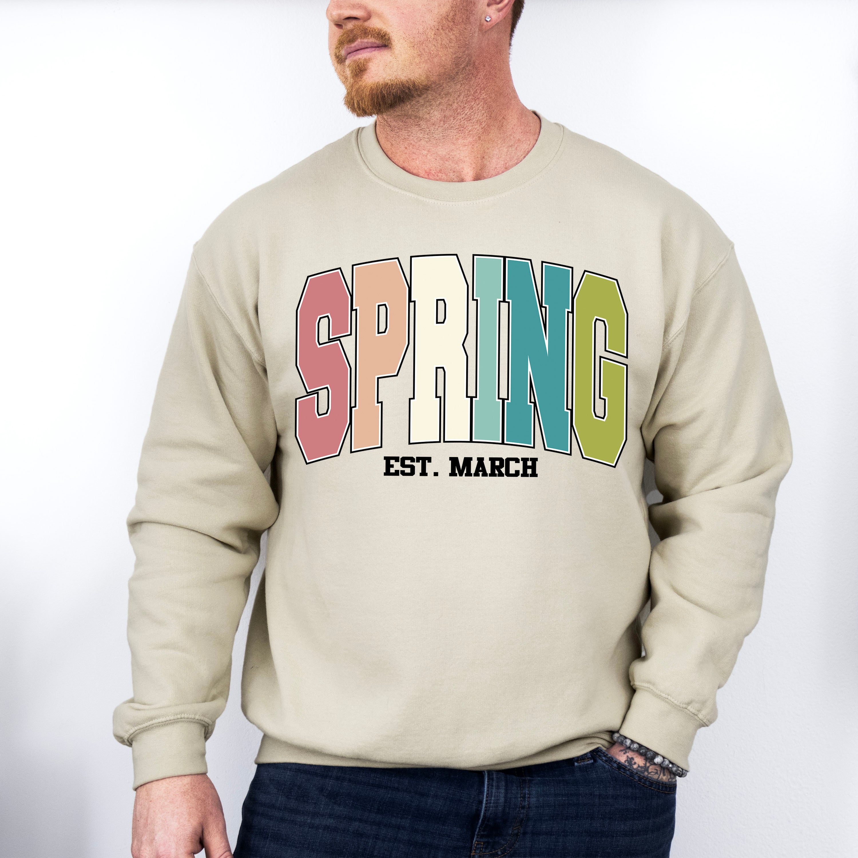 Spring Est. March - Spring Unisex Crewneck T-Shirt Sweatshirt Hoodie
