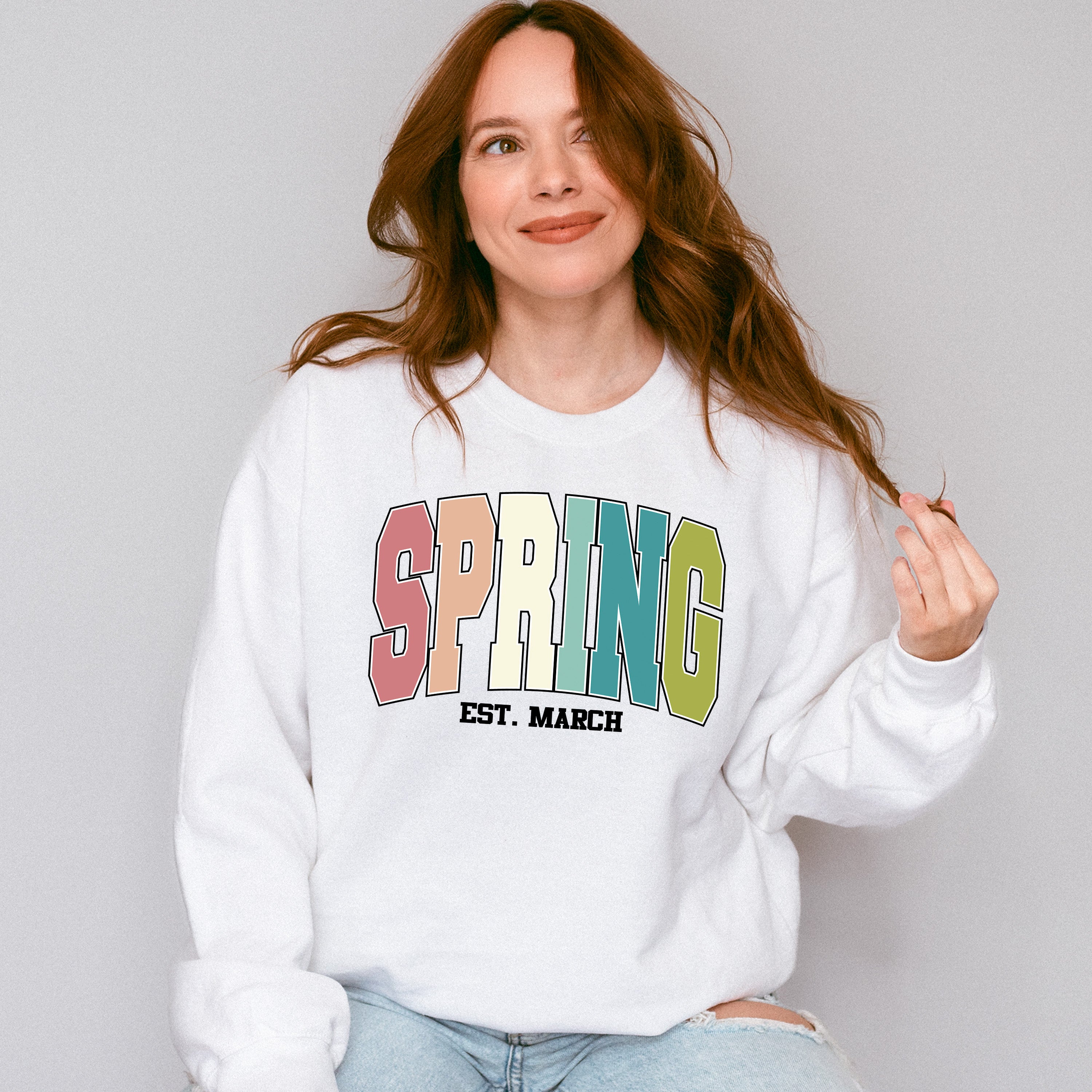 Spring Est. March - Spring Unisex Crewneck T-Shirt Sweatshirt Hoodie