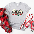 Retro Merry Christmas Trees - Christmas Unisex Crewneck T-Shirt Sweatshirt Hoodie