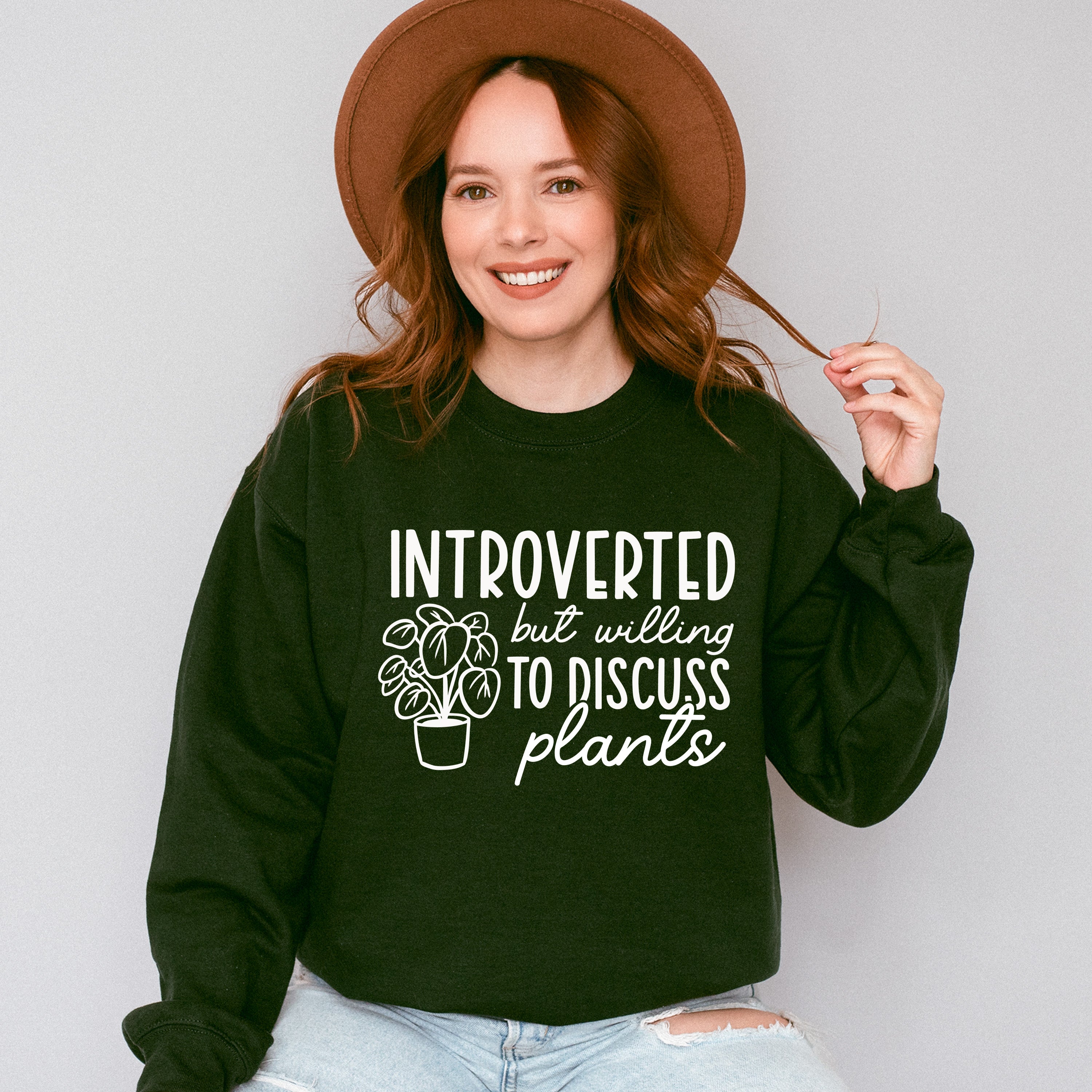 Introverted But - Plants Unisex Crewneck T-Shirt Sweatshirt Hoodie