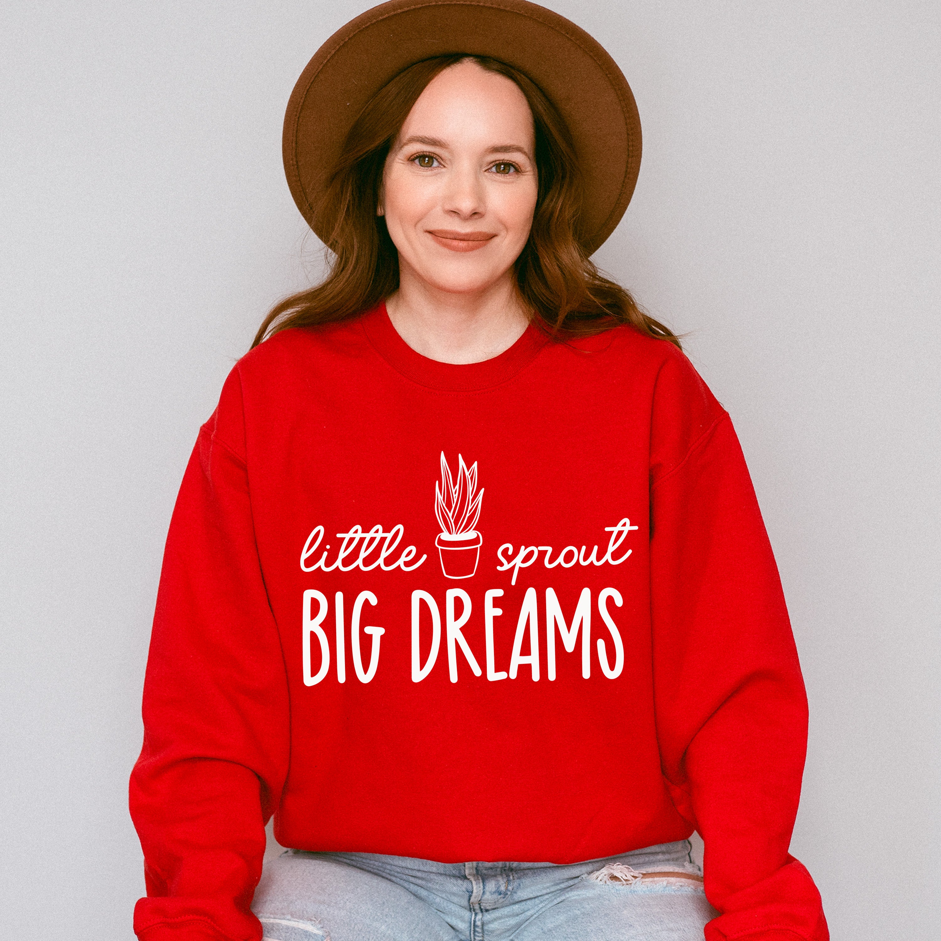 Little Sprout Big Dreams - Plants Unisex Crewneck T-Shirt Sweatshirt Hoodie