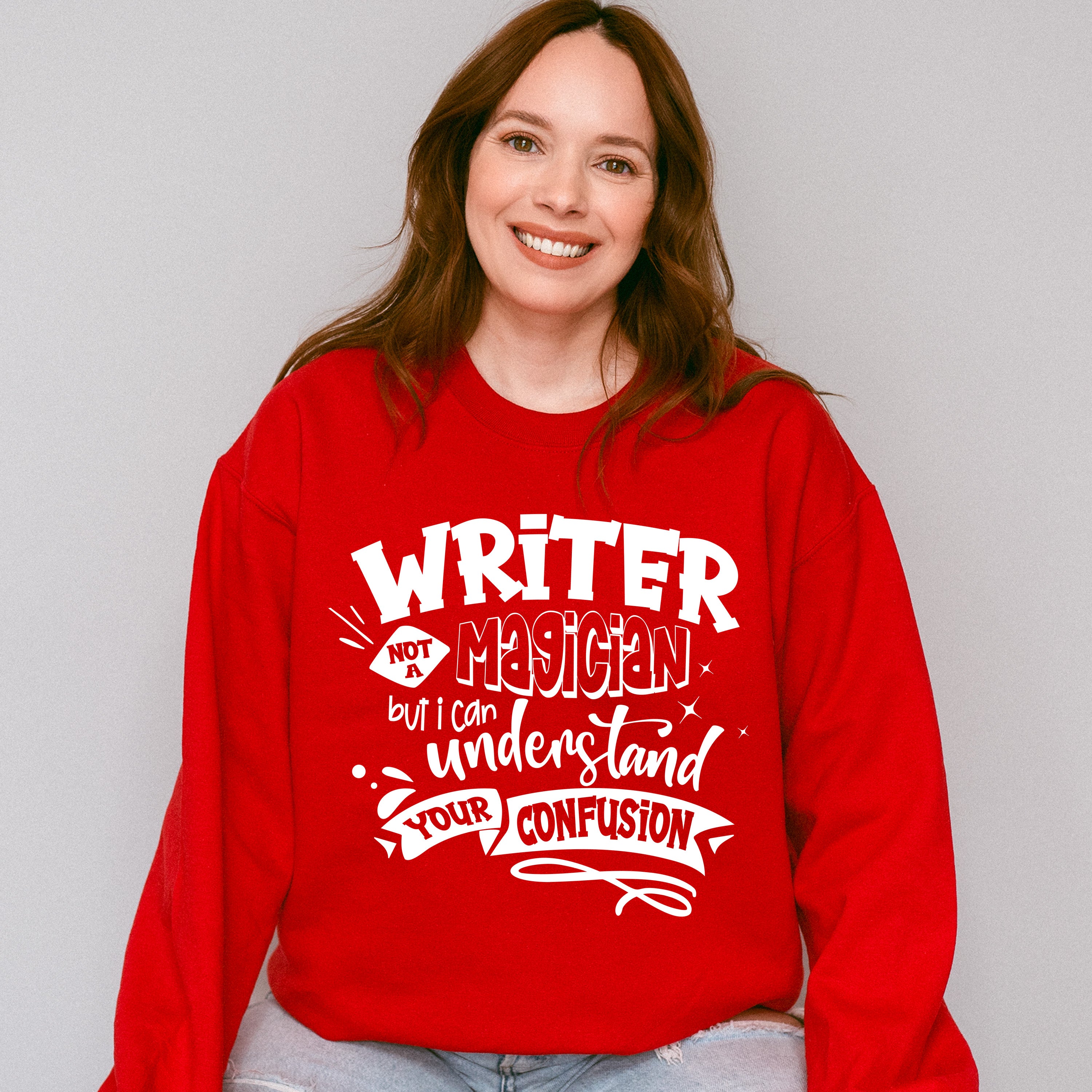 Writer Not A Magician - Writing Unisex Crewneck T-Shirt Sweatshirt Hoodie