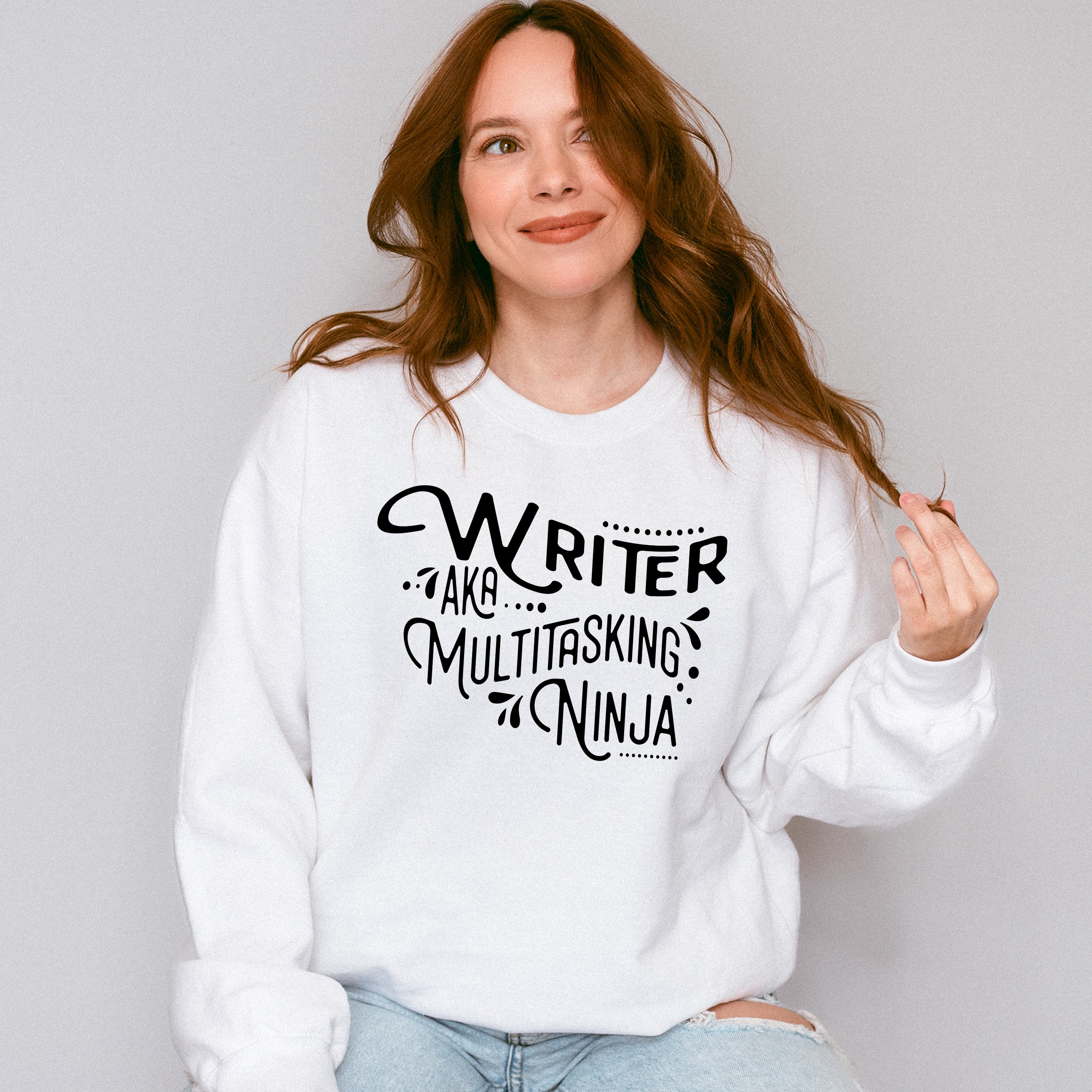 Writer AKA Multitasking Ninja - Writing Unisex Crewneck T-Shirt Sweatshirt Hoodie