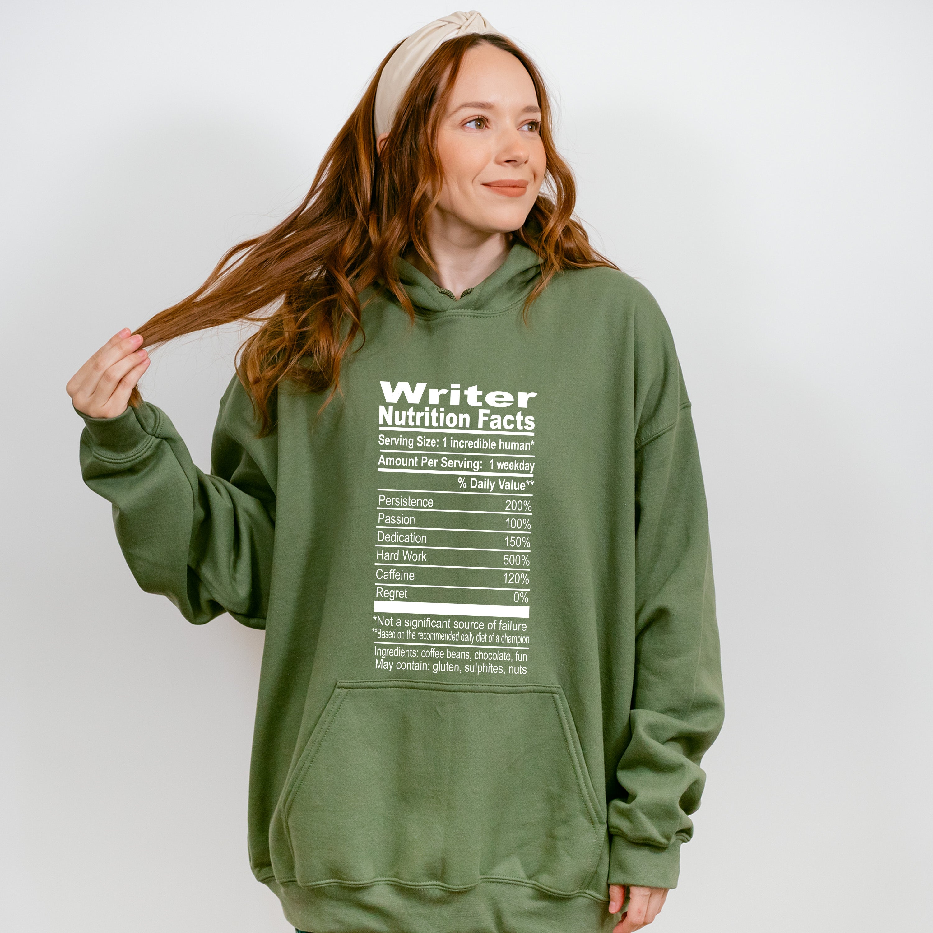 Writer Nutrition Facts - Writing Unisex Crewneck T-Shirt Sweatshirt Hoodie