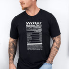 Writer Nutrition Facts - Writing Unisex Crewneck T-Shirt Sweatshirt Hoodie