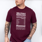 Writer Nutrition Facts - Writing Unisex Crewneck T-Shirt Sweatshirt Hoodie