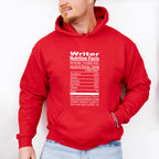 Writer Nutrition Facts - Writing Unisex Crewneck T-Shirt Sweatshirt Hoodie