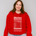 Writer Nutrition Facts - Writing Unisex Crewneck T-Shirt Sweatshirt Hoodie