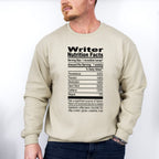 Writer Nutrition Facts - Writing Unisex Crewneck T-Shirt Sweatshirt Hoodie