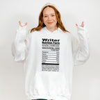 Writer Nutrition Facts - Writing Unisex Crewneck T-Shirt Sweatshirt Hoodie