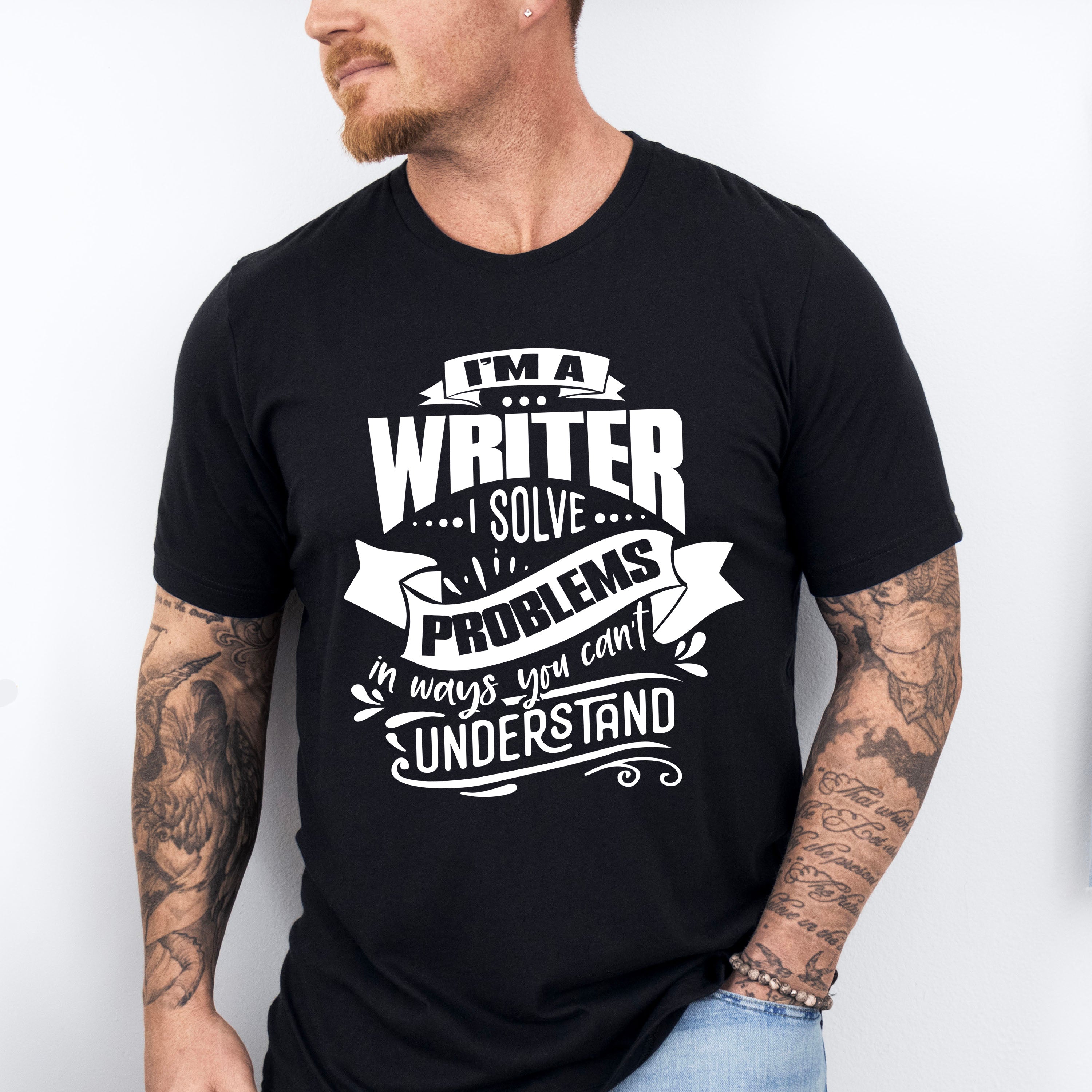 I Solve Problems - Writing Unisex Crewneck T-Shirt Sweatshirt Hoodie