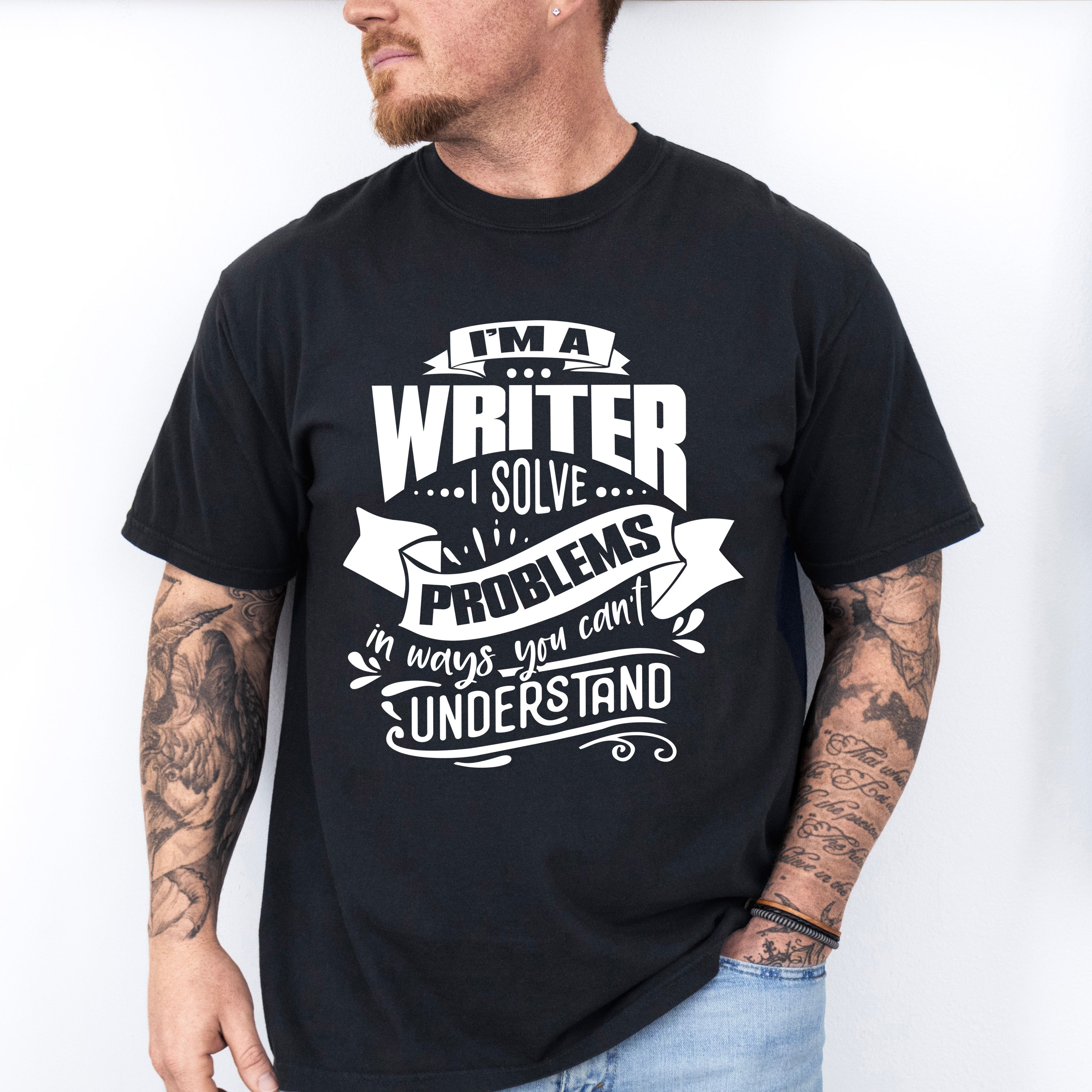 I Solve Problems - Writing Unisex Crewneck T-Shirt Sweatshirt Hoodie