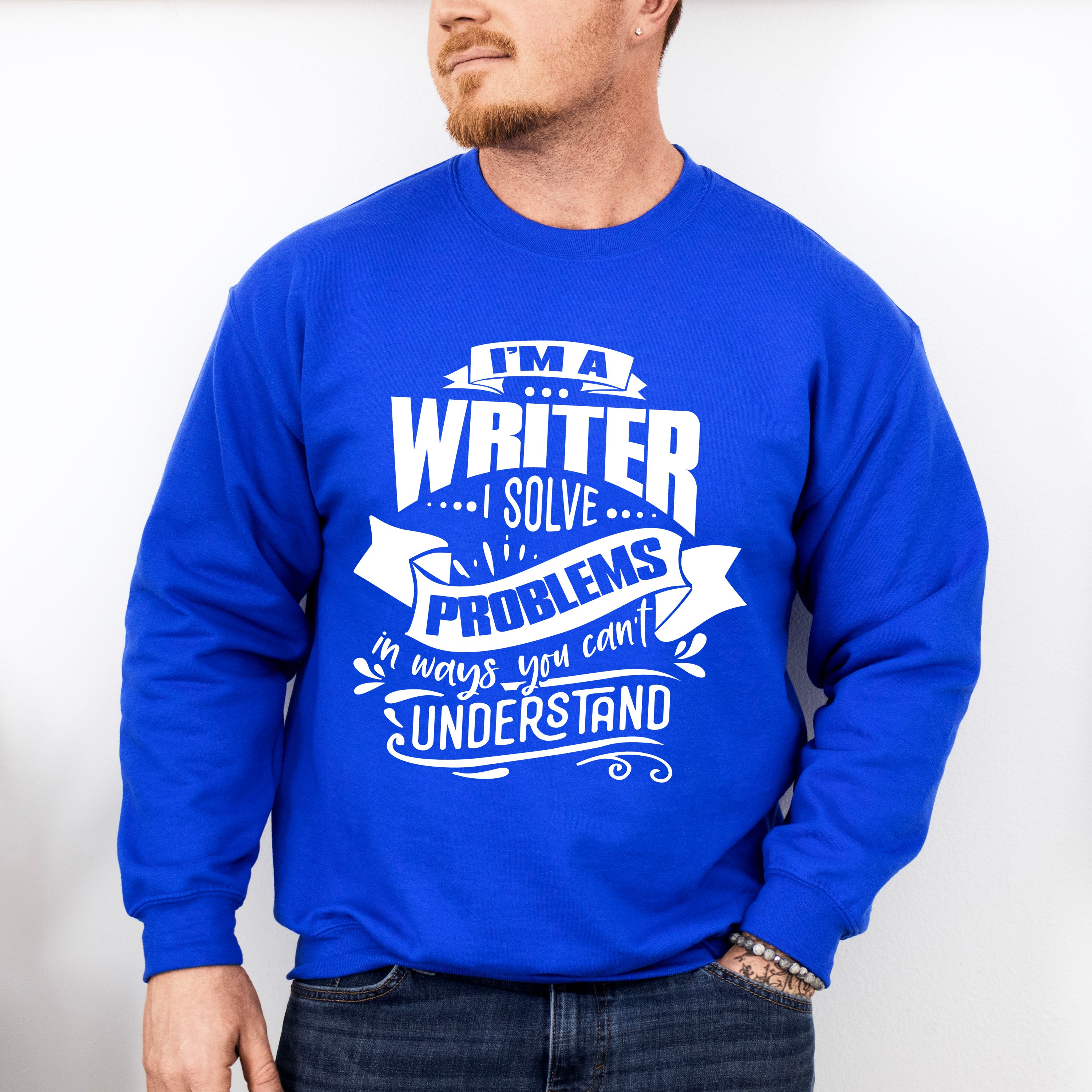 I Solve Problems - Writing Unisex Crewneck T-Shirt Sweatshirt Hoodie