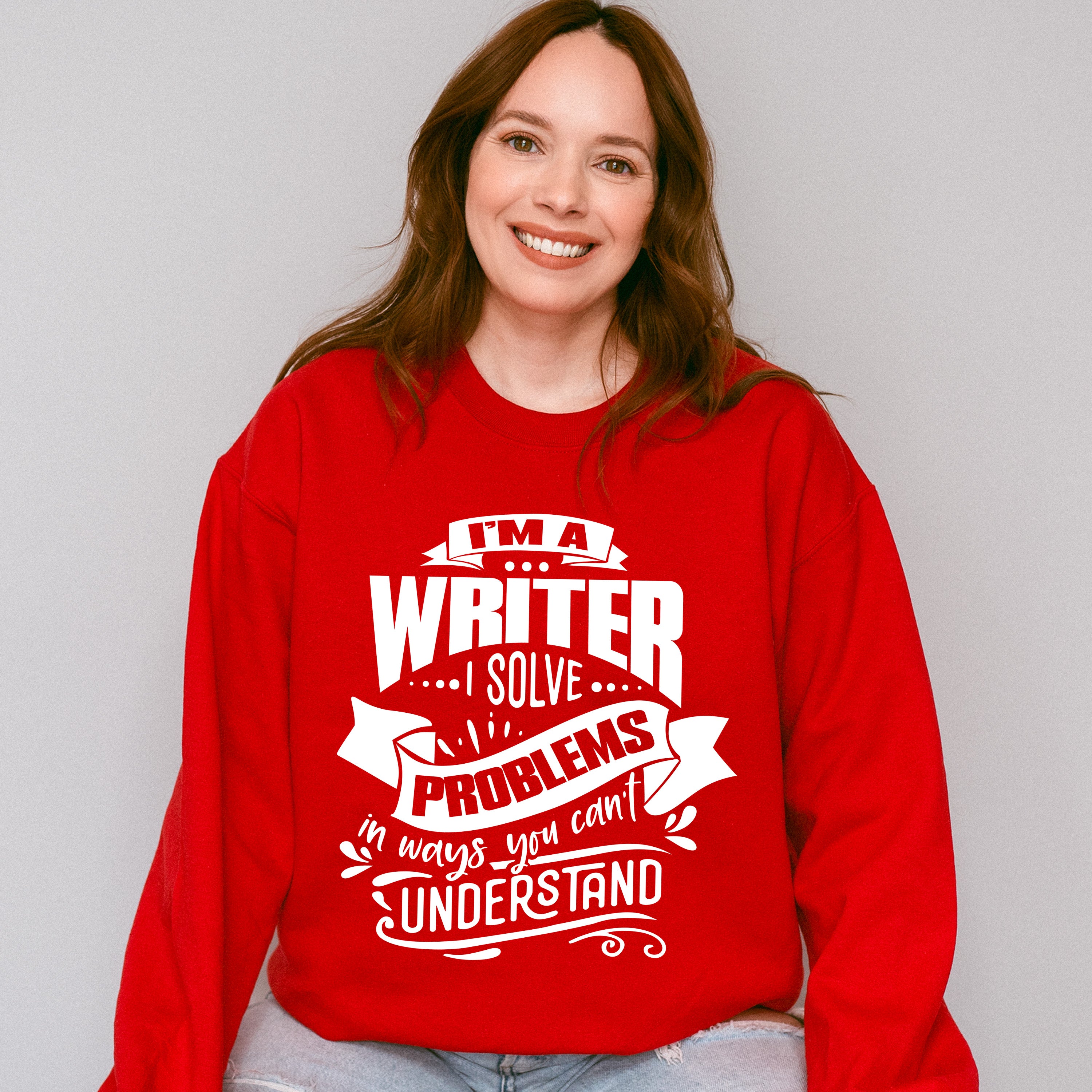 I Solve Problems - Writing Unisex Crewneck T-Shirt Sweatshirt Hoodie