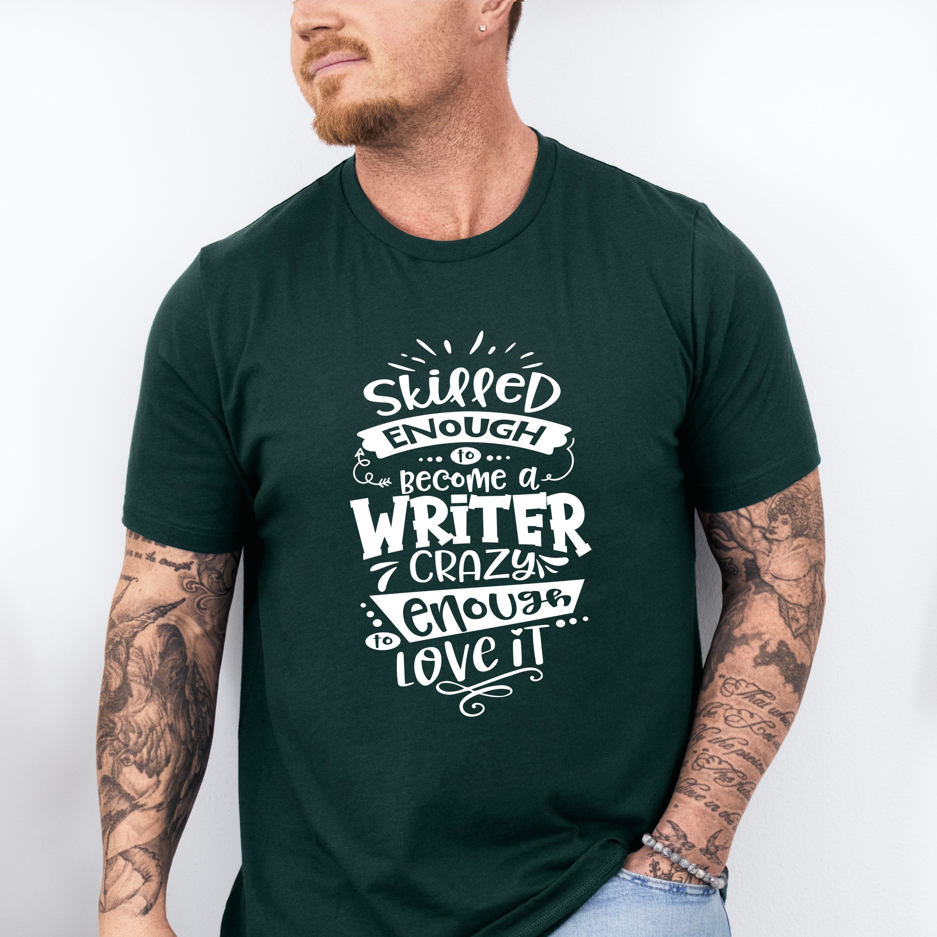 Crazy Enough To Love It - Writing Unisex Crewneck T-Shirt Sweatshirt Hoodie