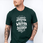 Crazy Enough To Love It - Writing Unisex Crewneck T-Shirt Sweatshirt Hoodie