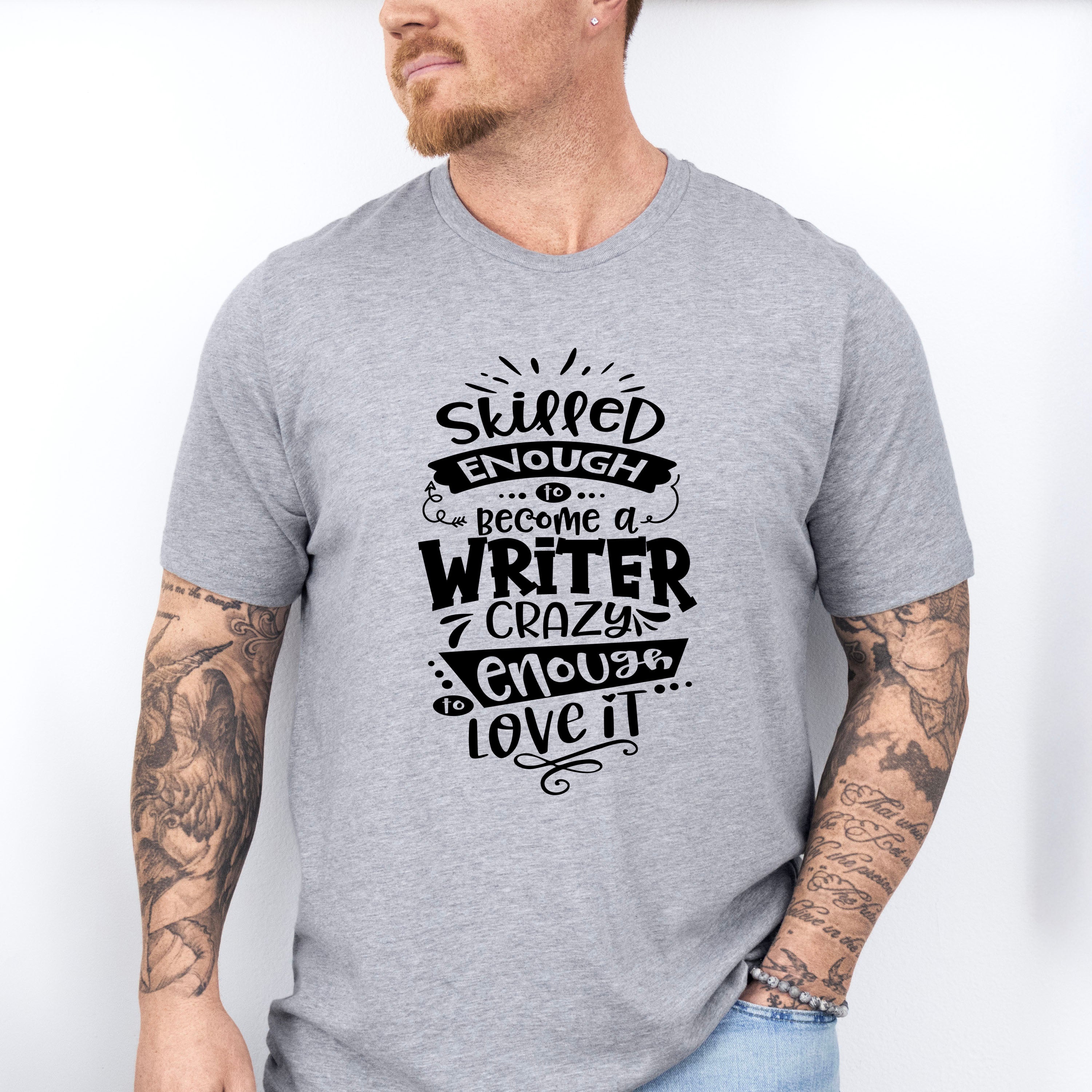 Crazy Enough To Love It - Writing Unisex Crewneck T-Shirt Sweatshirt Hoodie