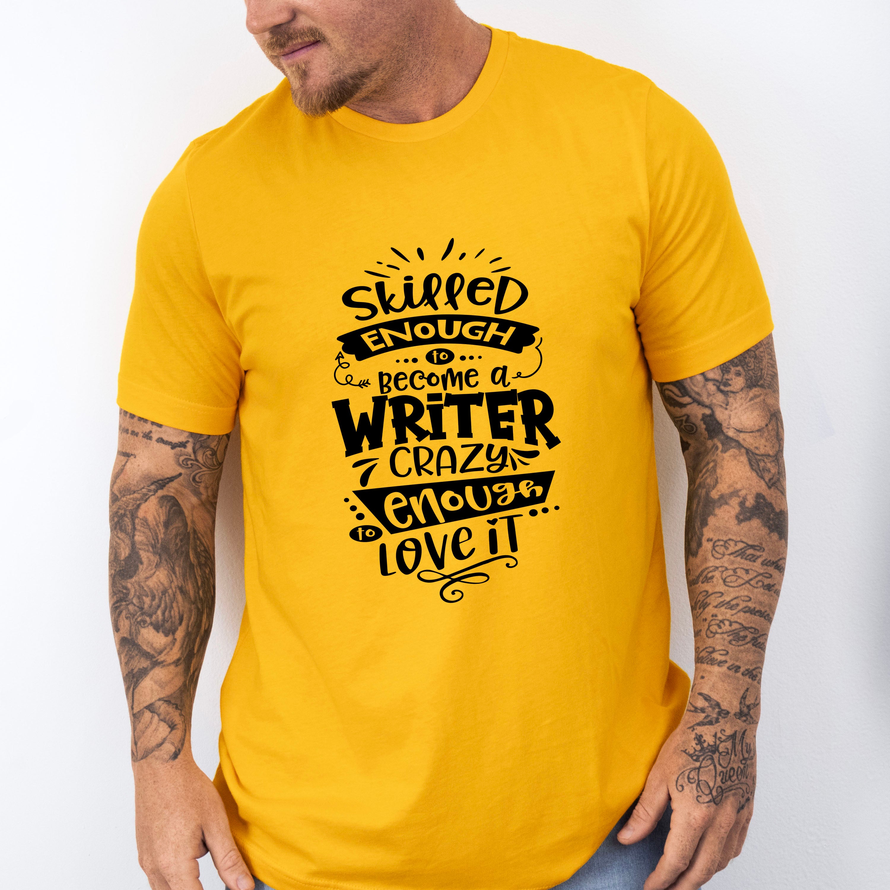 Crazy Enough To Love It - Writing Unisex Crewneck T-Shirt Sweatshirt Hoodie