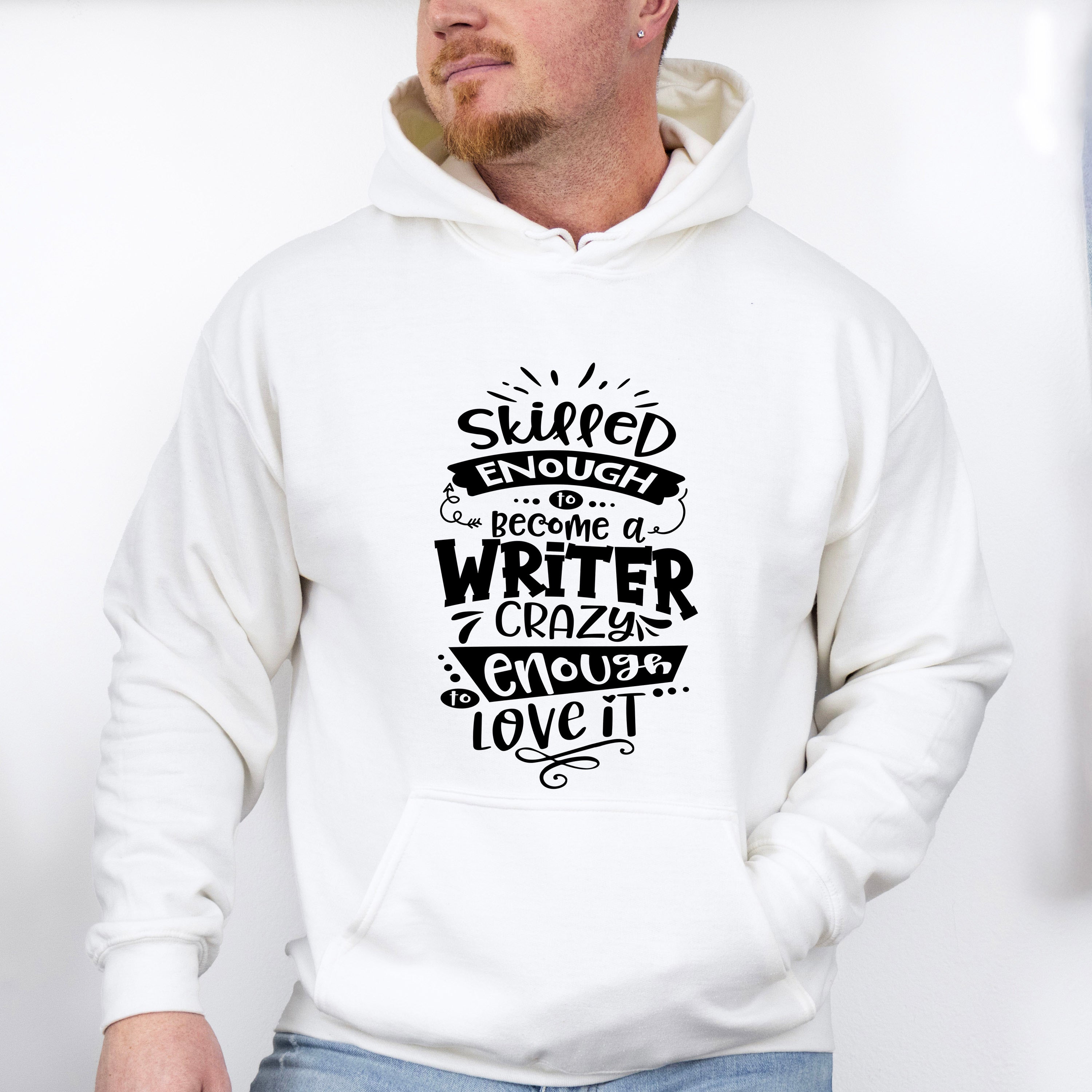 Crazy Enough To Love It - Writing Unisex Crewneck T-Shirt Sweatshirt Hoodie