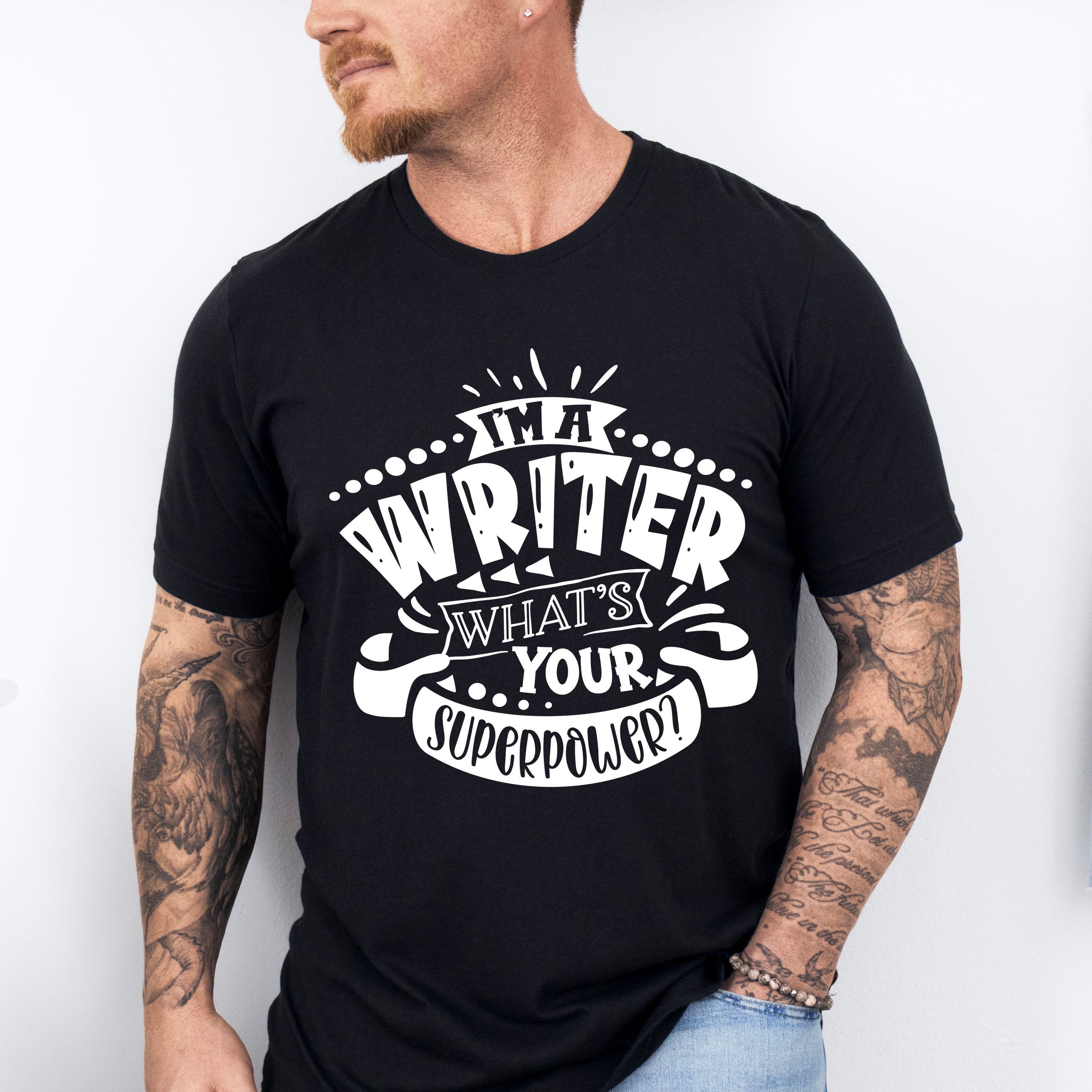 What's Your Superpower - Writing Unisex Crewneck T-Shirt Sweatshirt Hoodie