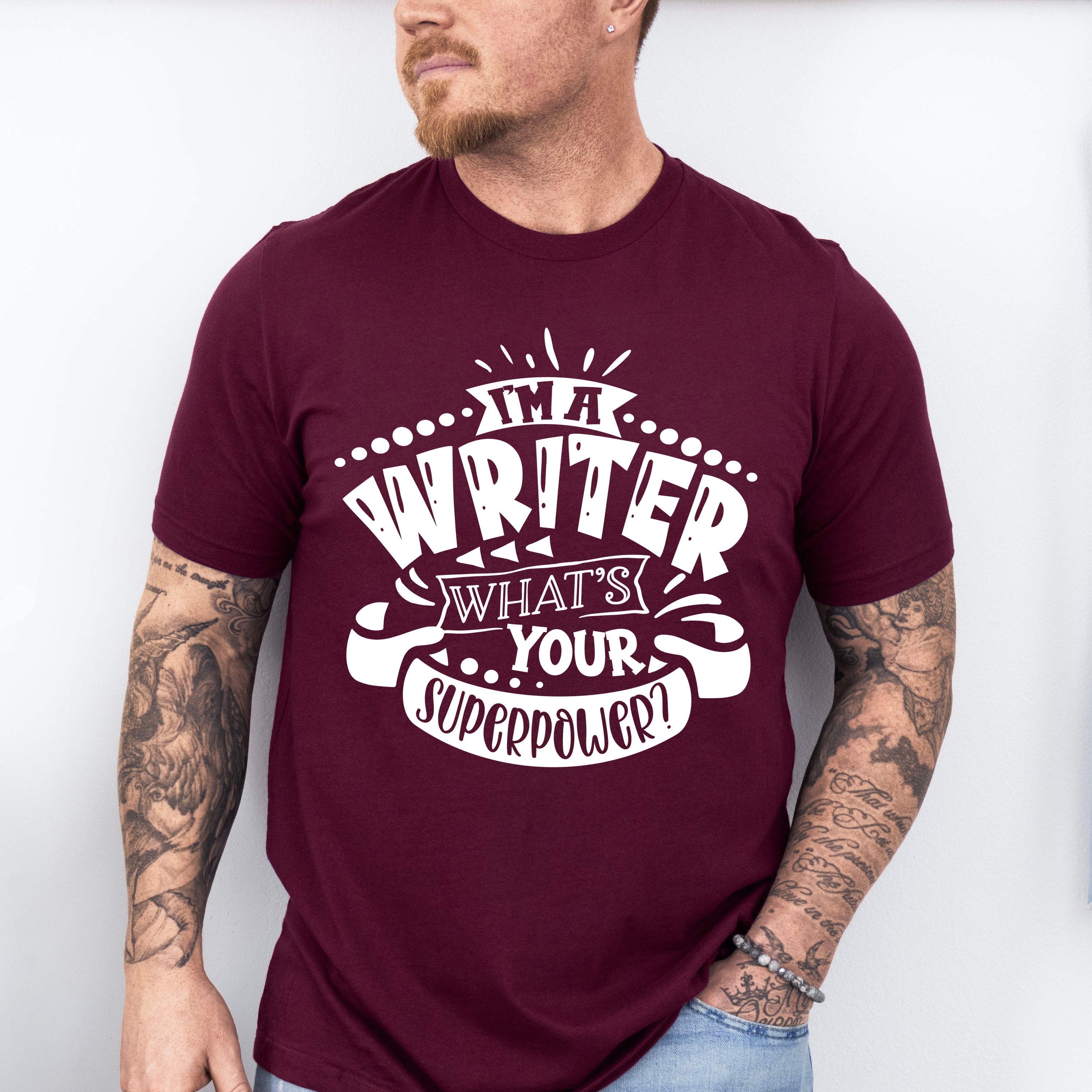 What's Your Superpower - Writing Unisex Crewneck T-Shirt Sweatshirt Hoodie