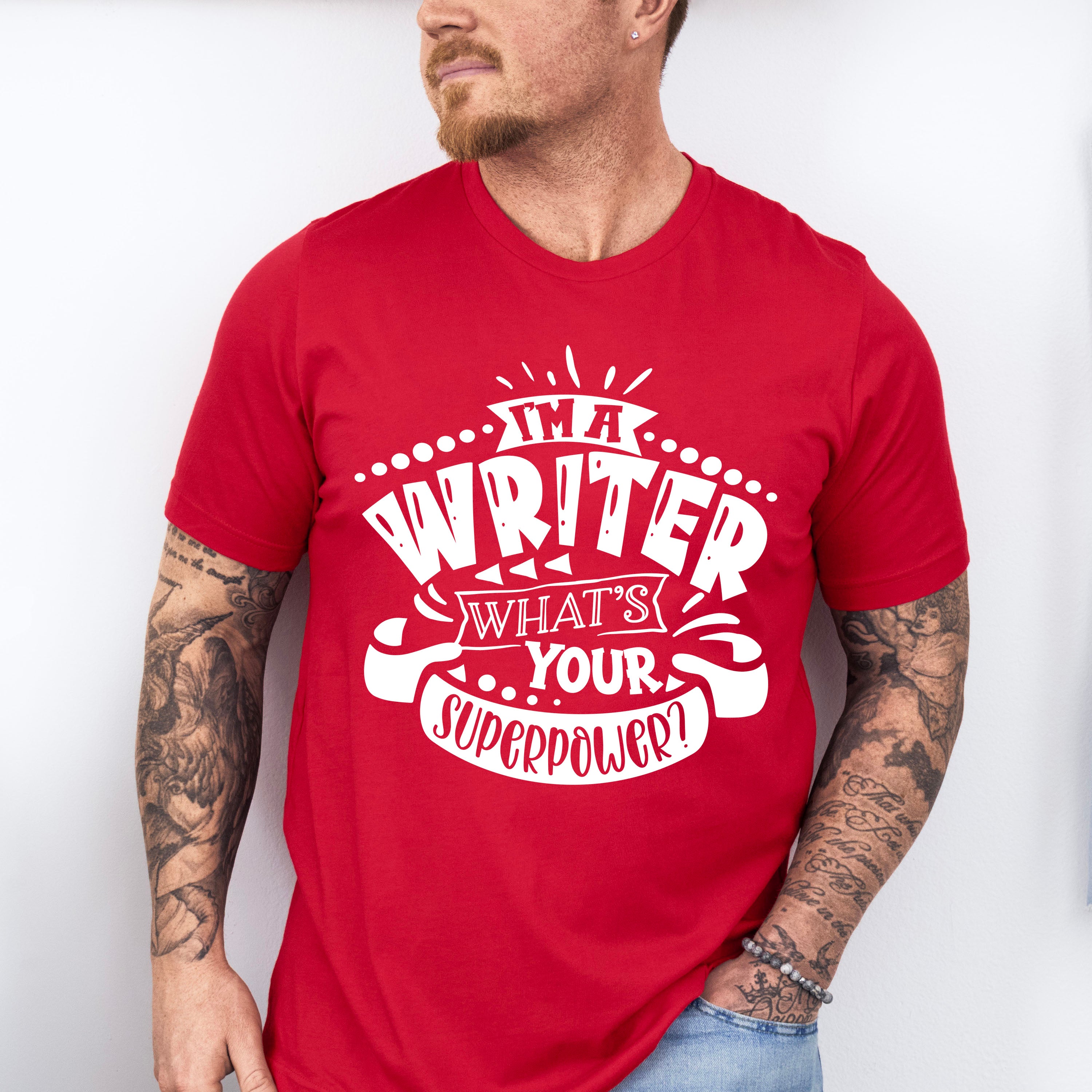 What's Your Superpower - Writing Unisex Crewneck T-Shirt Sweatshirt Hoodie