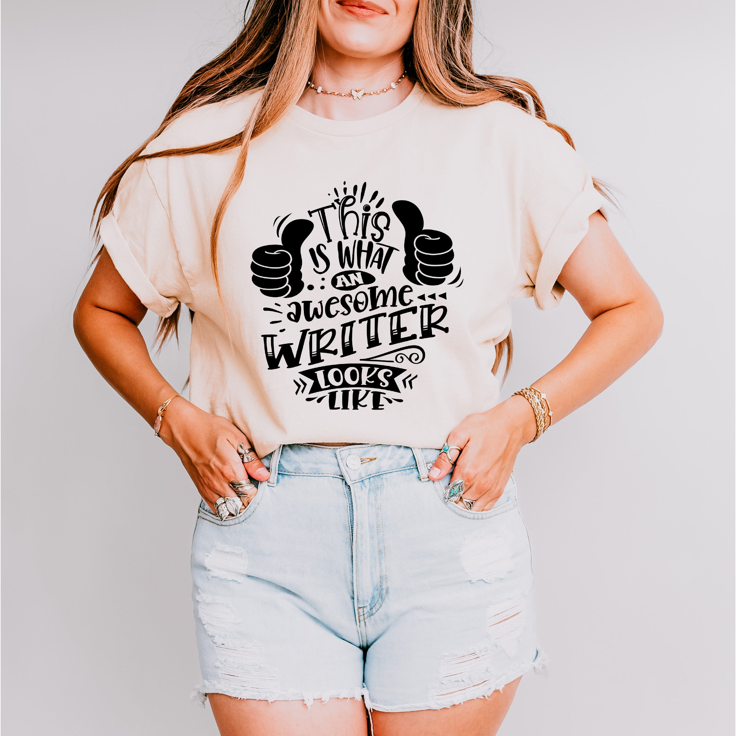 Awesome Writer Looks Like - Writing Unisex Crewneck T-Shirt Sweatshirt Hoodie