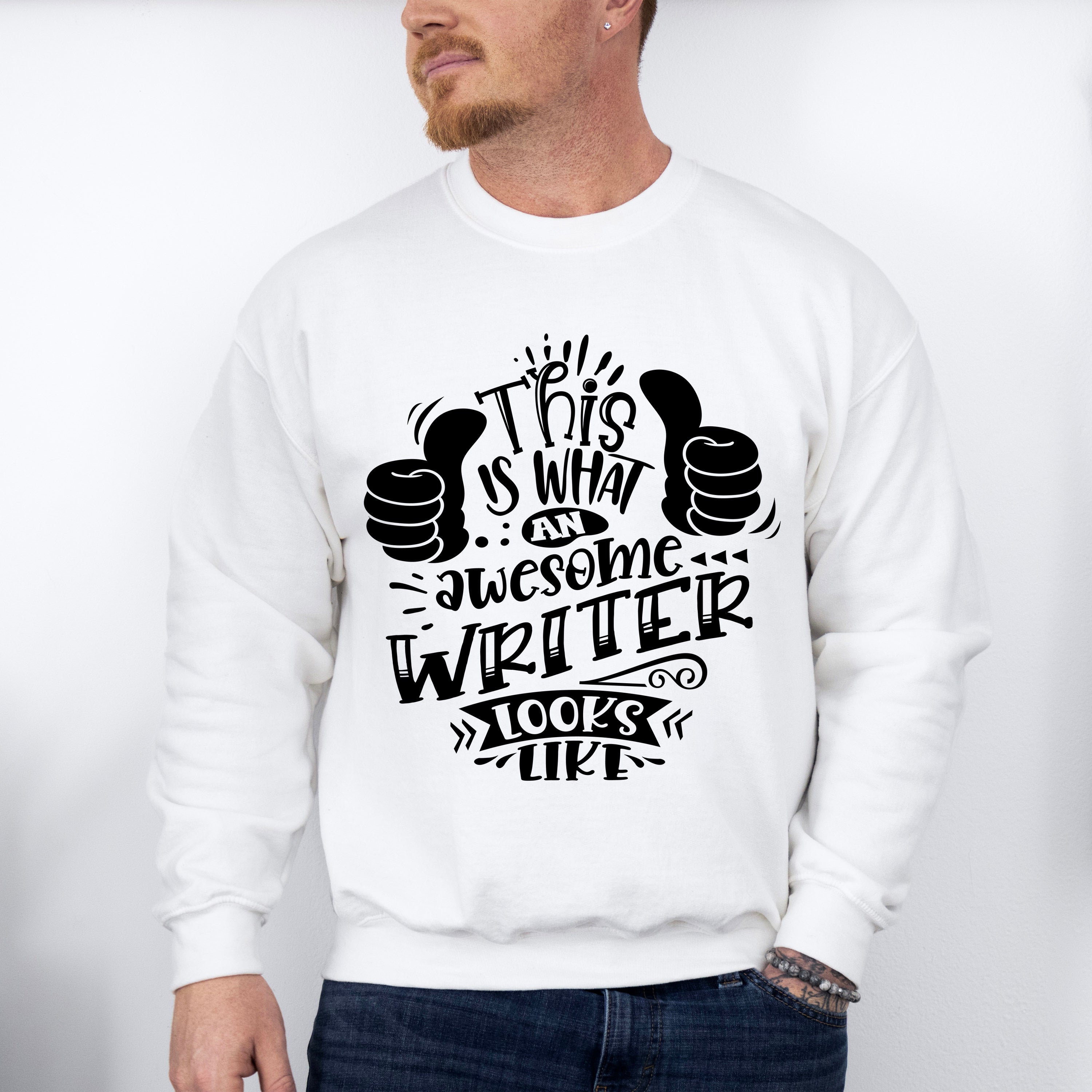 Awesome Writer Looks Like - Writing Unisex Crewneck T-Shirt Sweatshirt Hoodie