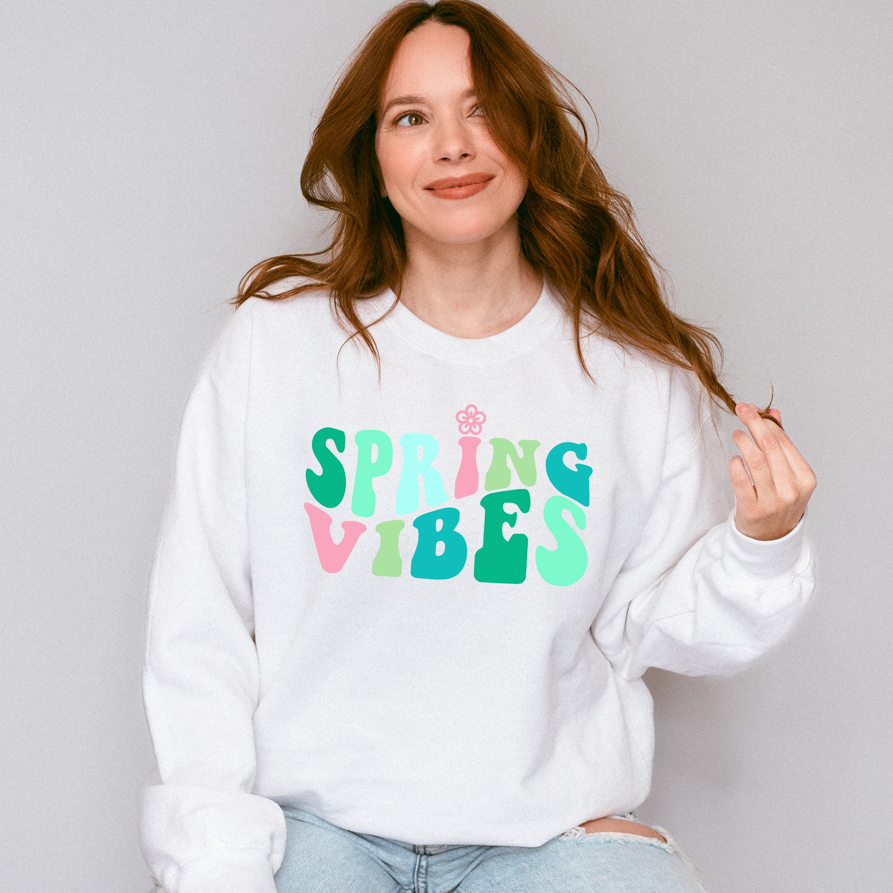 Spring Vibes Design - Spring Unisex Crewneck T-Shirt Sweatshirt Hoodie