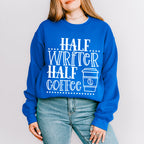 Half Writer Half Coffee - Writing Unisex Crewneck T-Shirt Sweatshirt Hoodie