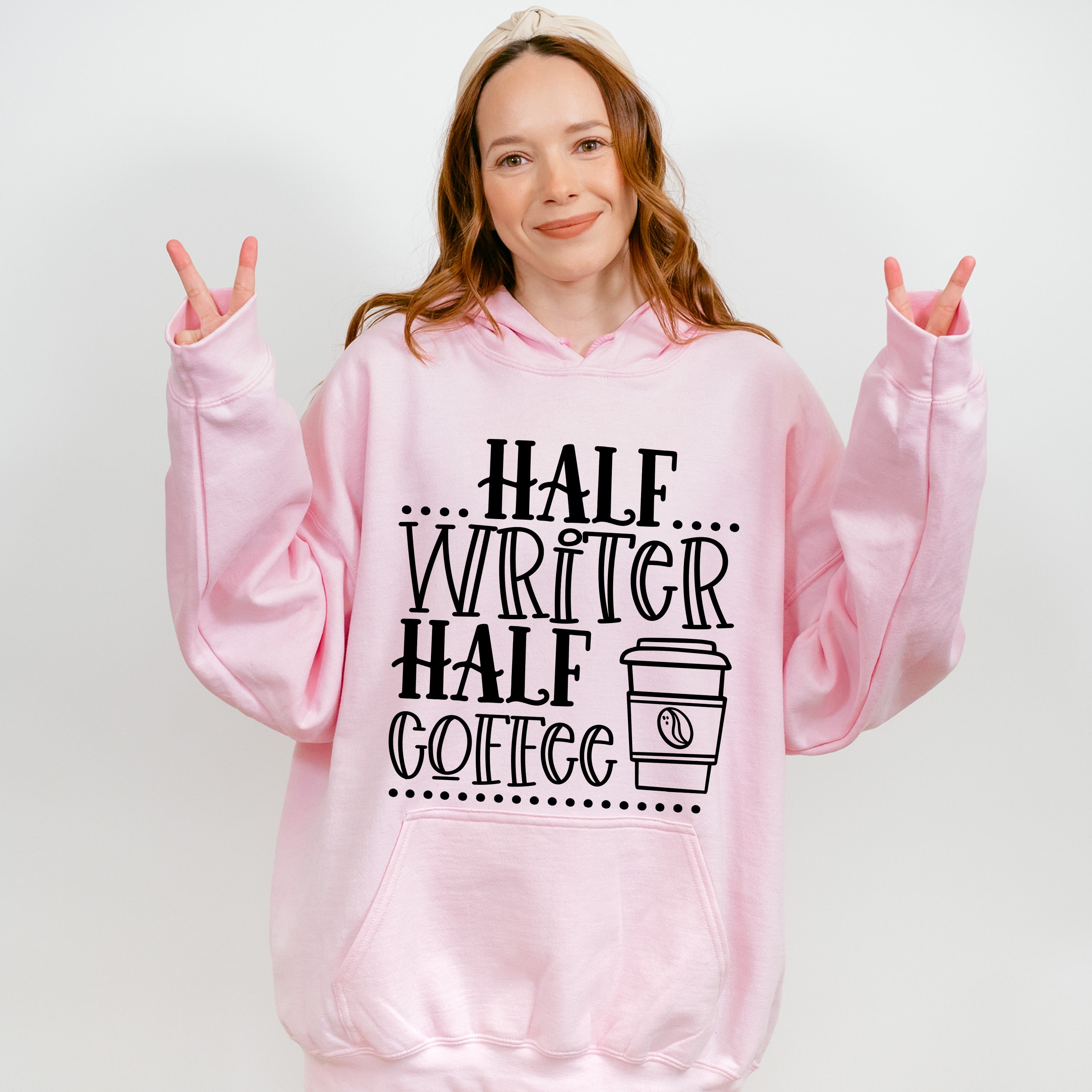 Half Writer Half Coffee - Writing Unisex Crewneck T-Shirt Sweatshirt Hoodie