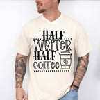 Half Writer Half Coffee - Writing Unisex Crewneck T-Shirt Sweatshirt Hoodie