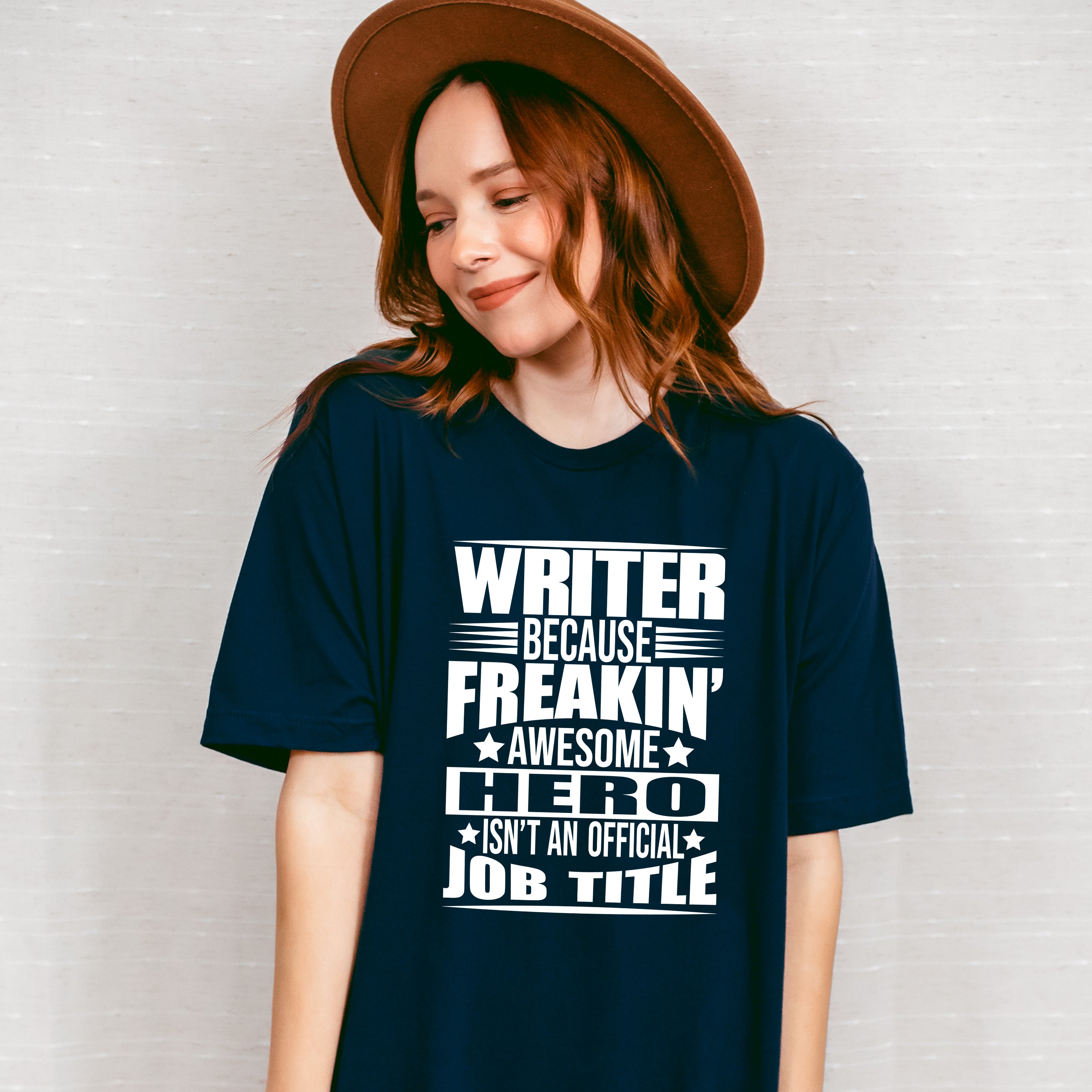 Freaking Awesome Hero - Writing Unisex Crewneck T-Shirt Sweatshirt Hoodie