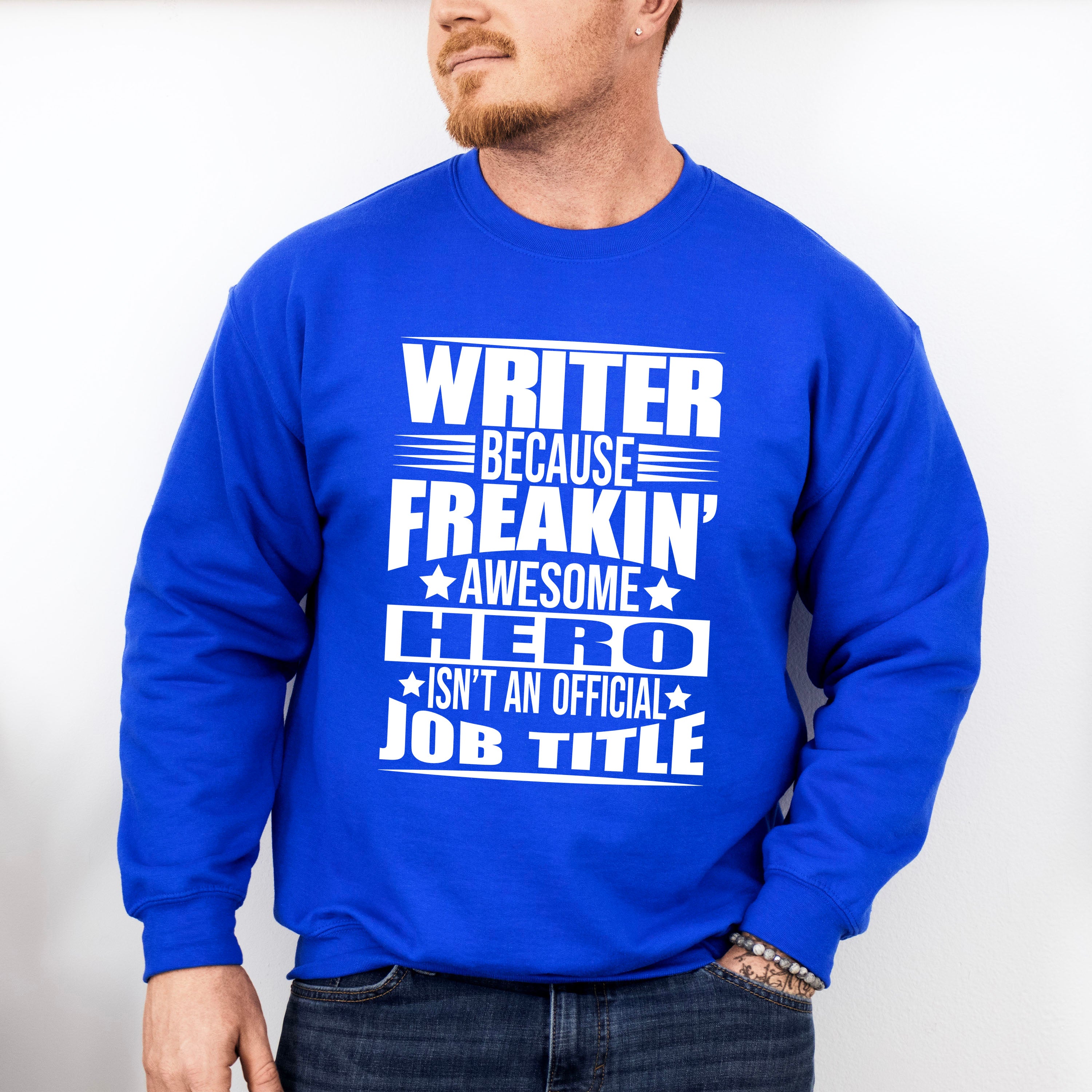 Freaking Awesome Hero - Writing Unisex Crewneck T-Shirt Sweatshirt Hoodie