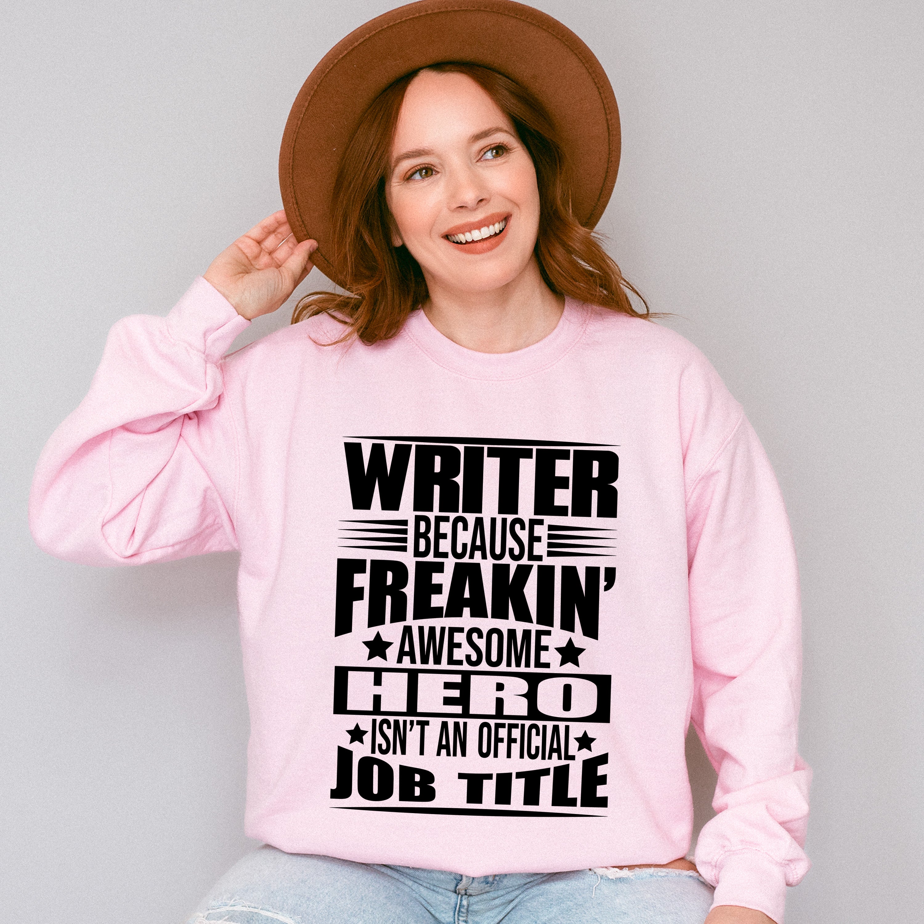 Freaking Awesome Hero - Writing Unisex Crewneck T-Shirt Sweatshirt Hoodie