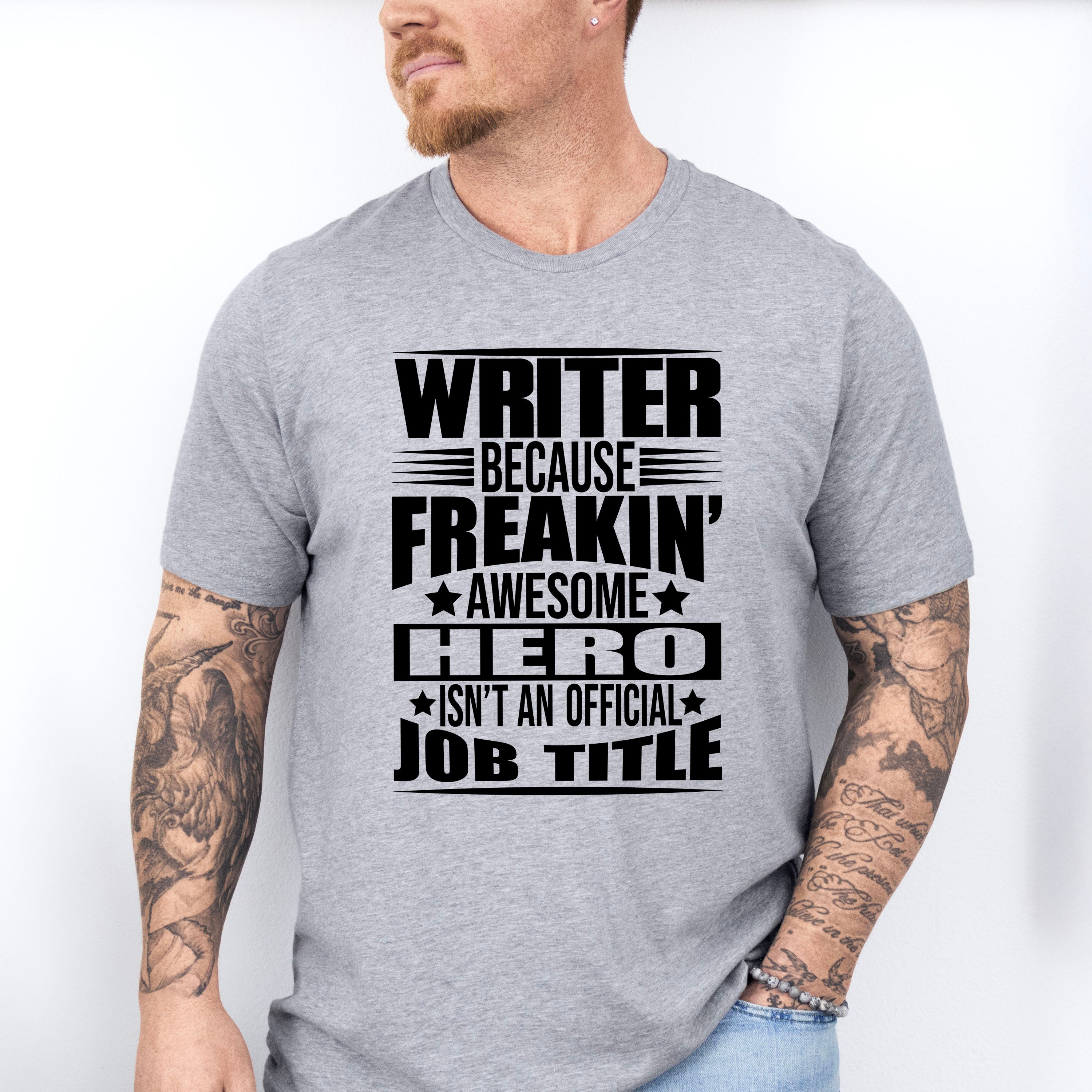 Freaking Awesome Hero - Writing Unisex Crewneck T-Shirt Sweatshirt Hoodie