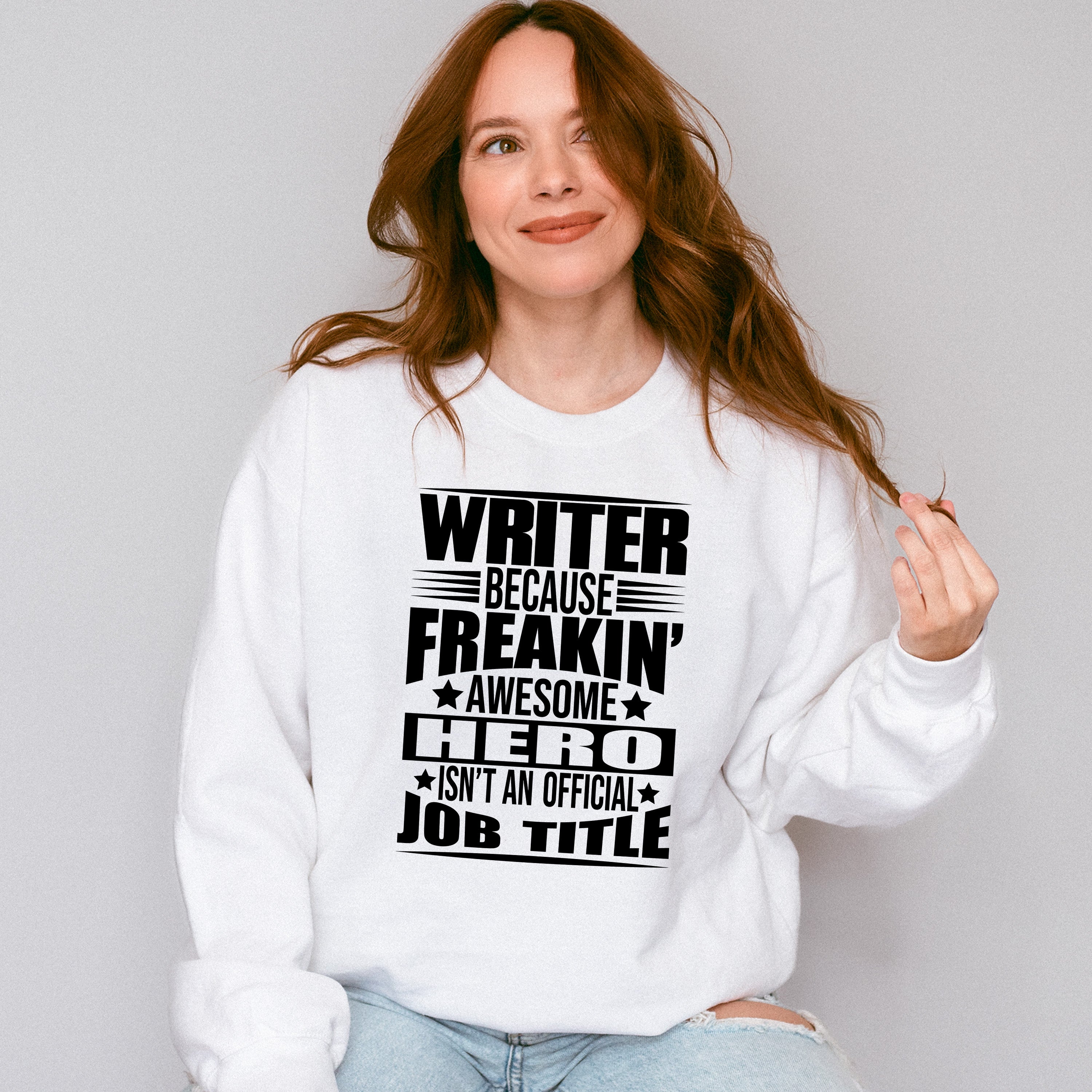 Freaking Awesome Hero - Writing Unisex Crewneck T-Shirt Sweatshirt Hoodie