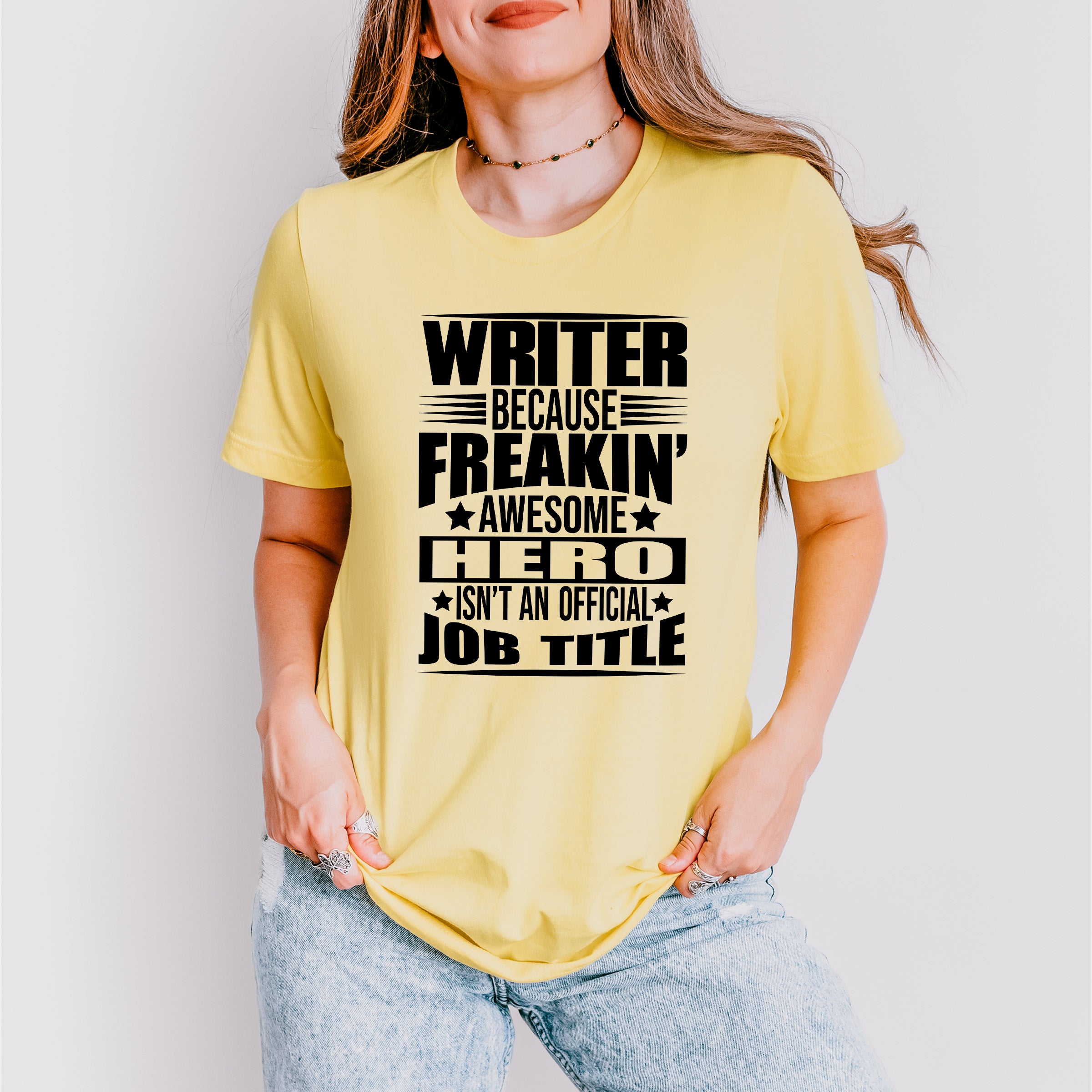 Freaking Awesome Hero - Writing Unisex Crewneck T-Shirt Sweatshirt Hoodie