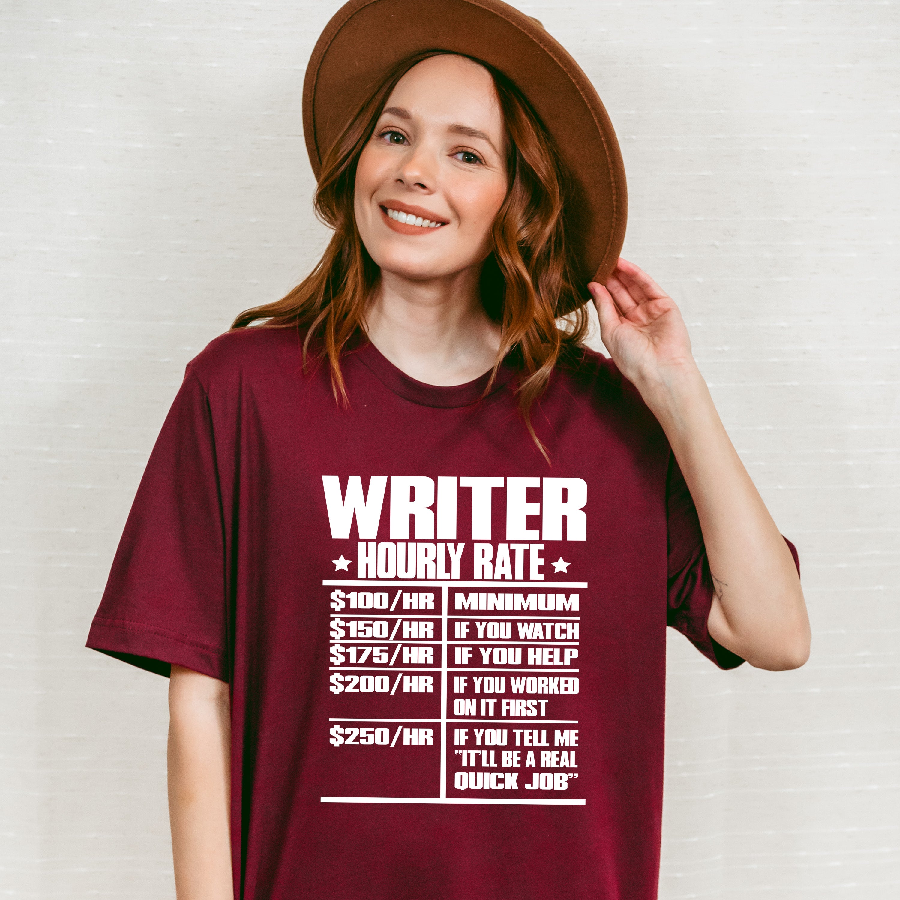 Writer Hourly Rate - Writing Unisex Crewneck T-Shirt Sweatshirt Hoodie