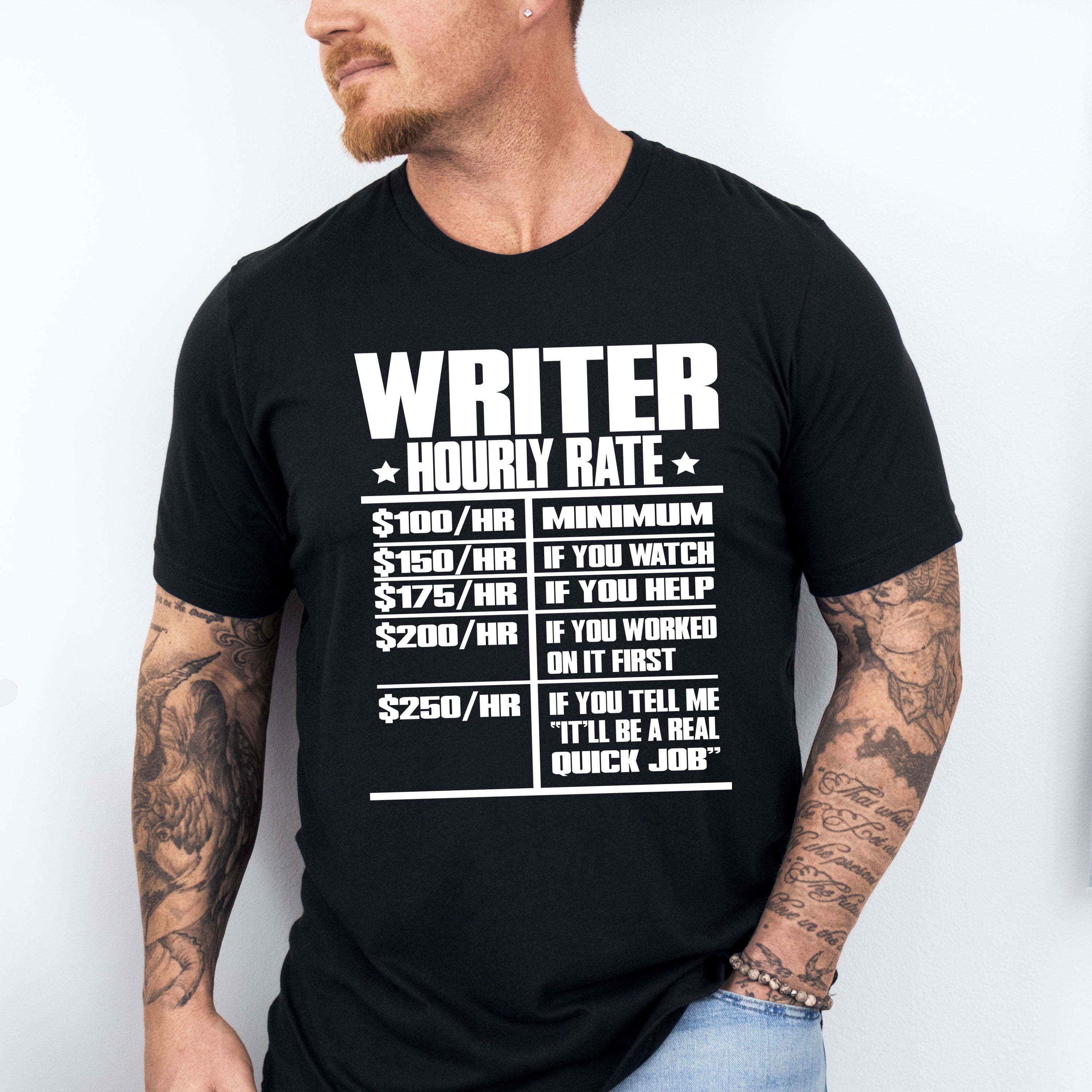Writer Hourly Rate - Writing Unisex Crewneck T-Shirt Sweatshirt Hoodie