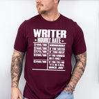 Writer Hourly Rate - Writing Unisex Crewneck T-Shirt Sweatshirt Hoodie